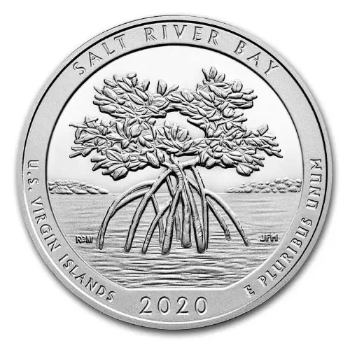 2020 5 oz ATB Salt River Bay National Historical Park and Preserve Silver Coin