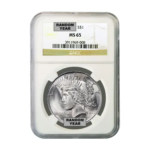 Silver Peace Dollar NGC MS65 (Random)