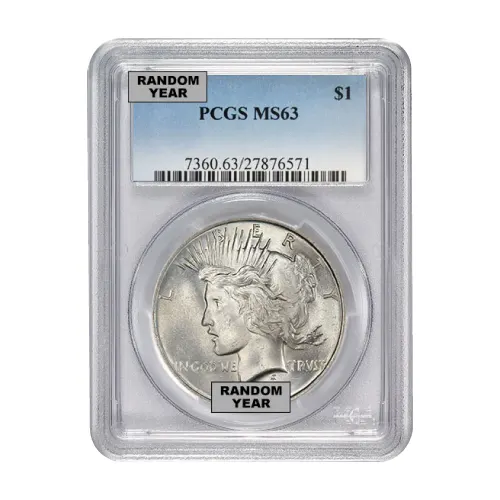 Silver Peace Dollar PCGS MS63 (Random)