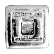 250 Gram Geiger square Cast Silver Bar