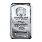 100 Gram Germania Mint Cast Silver Bar (New)