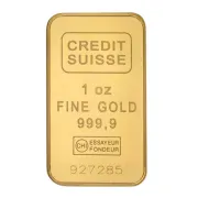 1 oz Credit Suisse Gold Bar (New w/ Assay)