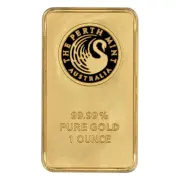 1 oz Perth Mint Gold Bar (New w/ Assay)