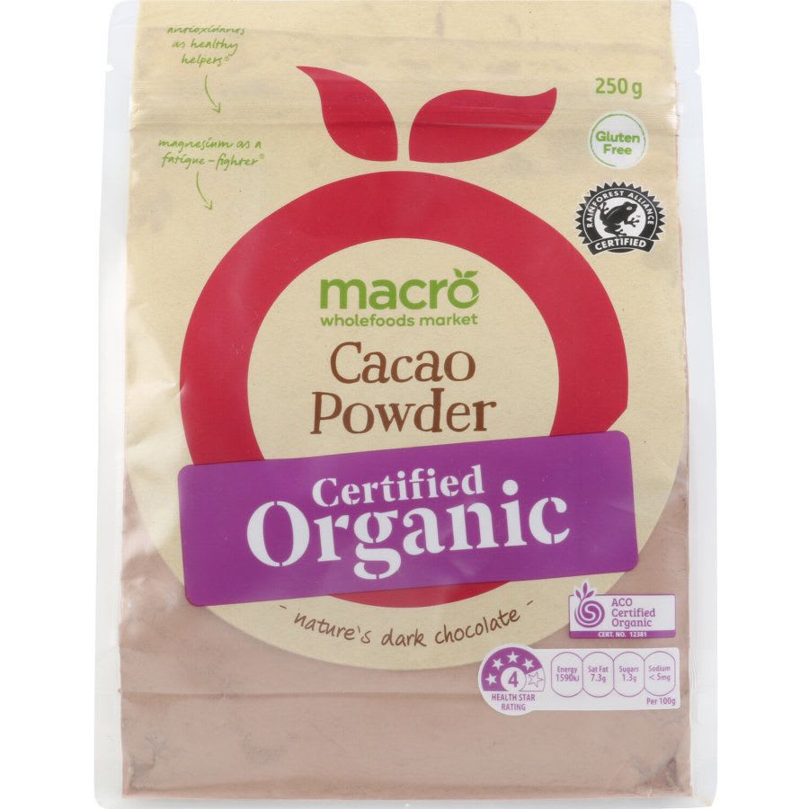 Macro Organic Cacao Powder 250g bunch