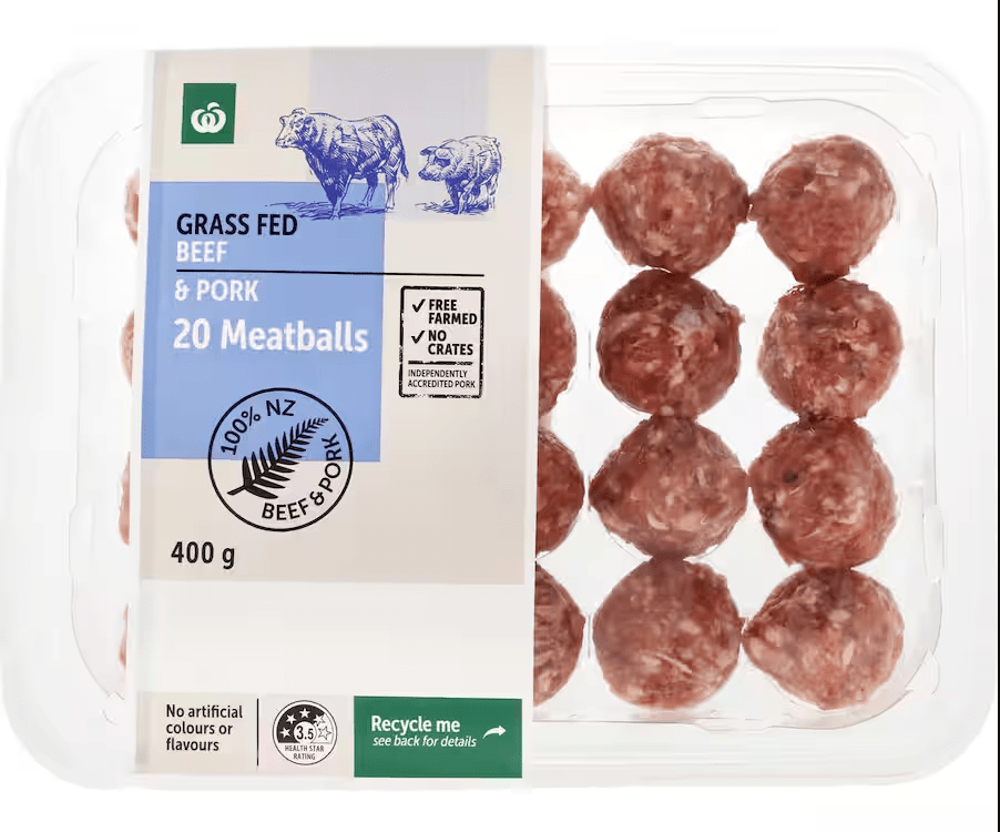 Countdown Beef & Pork Meatballs 20pk 400g bunch