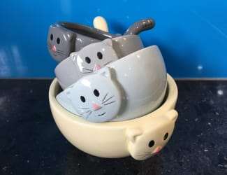 Ceramic Cat Measuring Cups/Baking Bowls