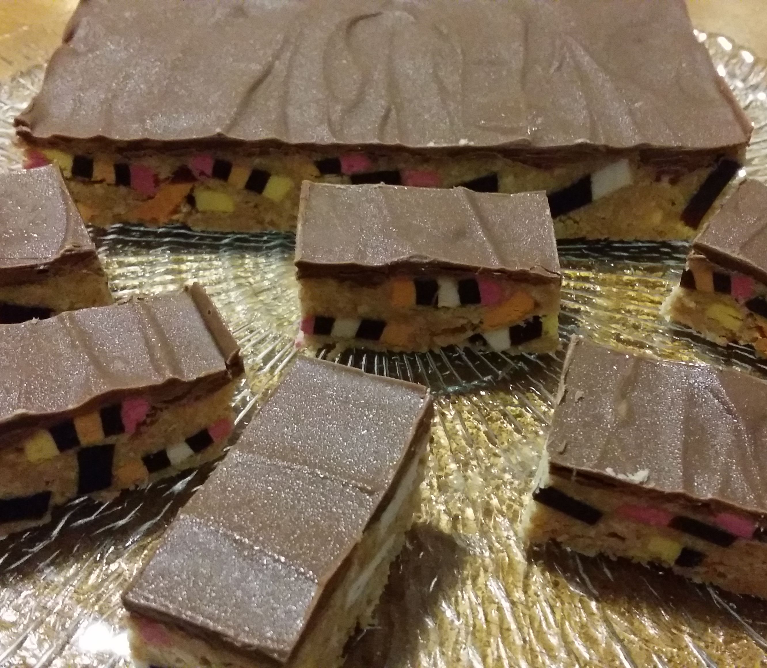 No Bake Liquorice Allsorts Slice bunch
