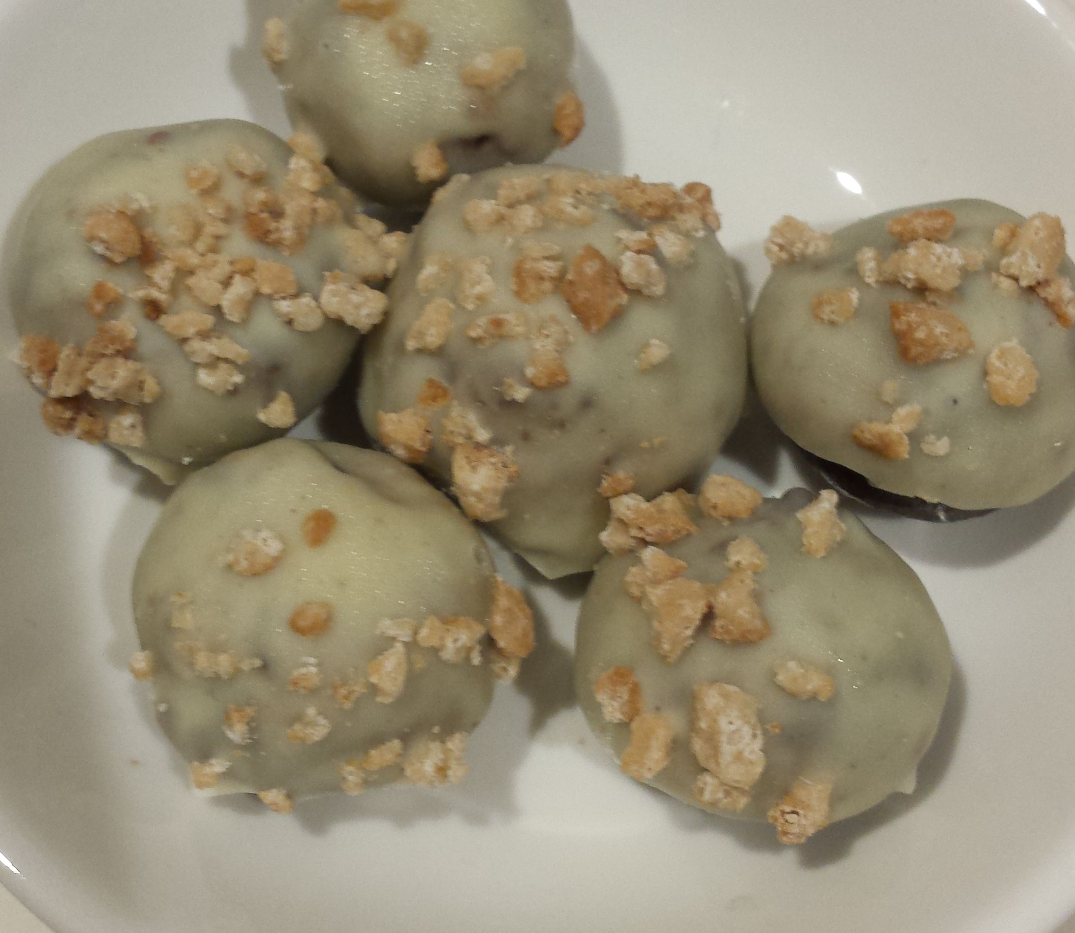 Salted caramel chocolate balls bunch