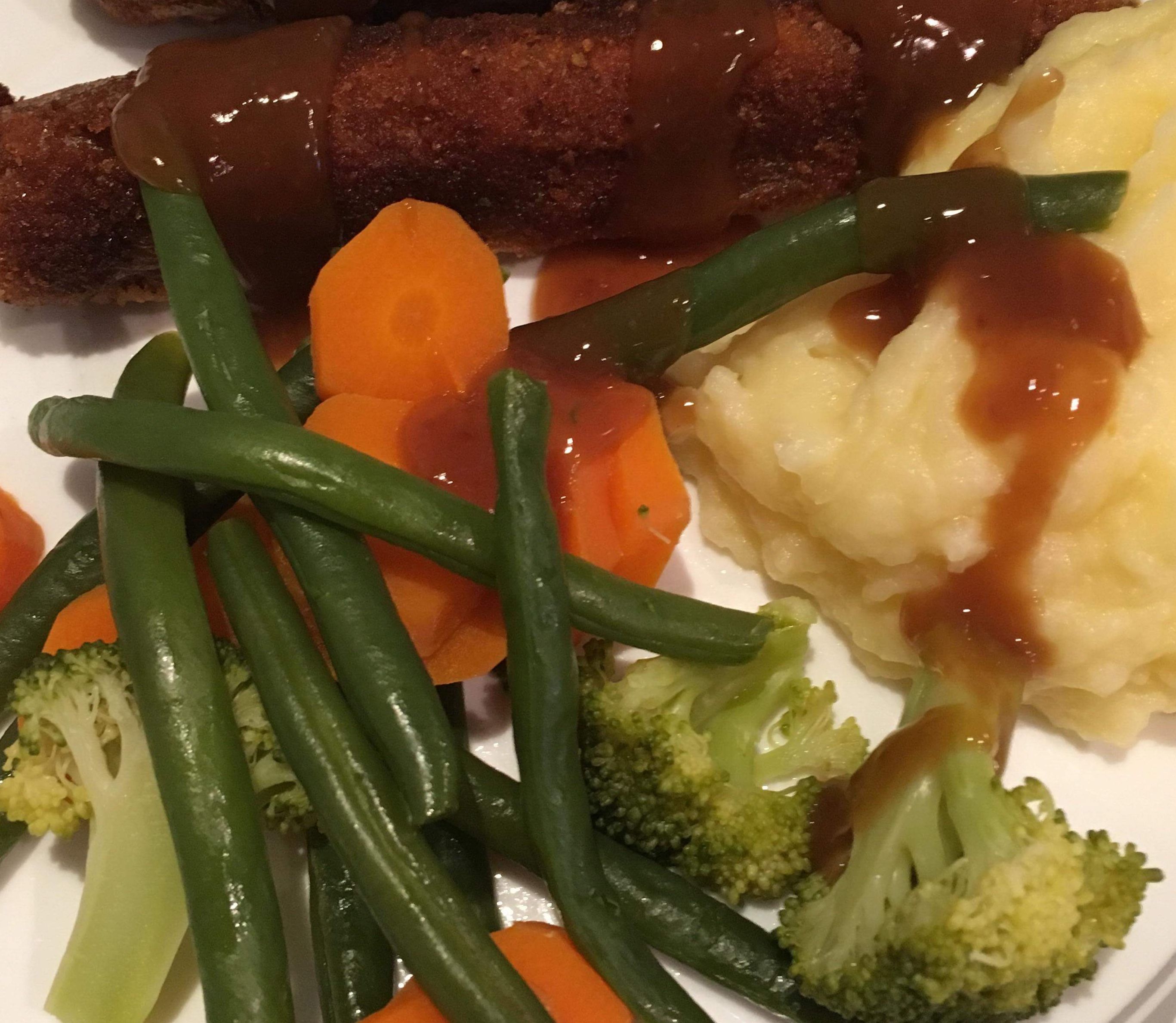 Crumbed sausages bunch