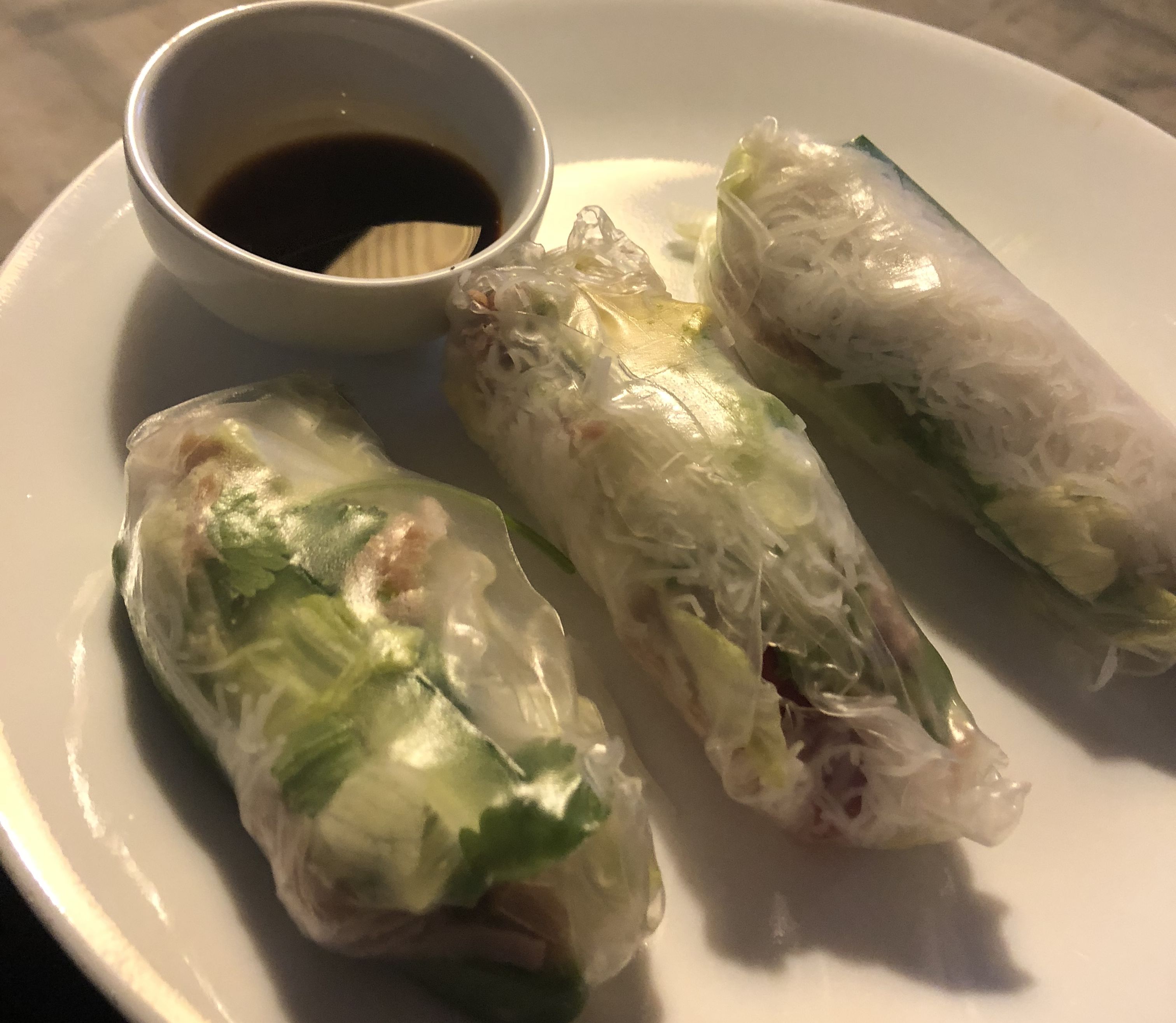 Pulled Pork Rice Paper Rolls bunch