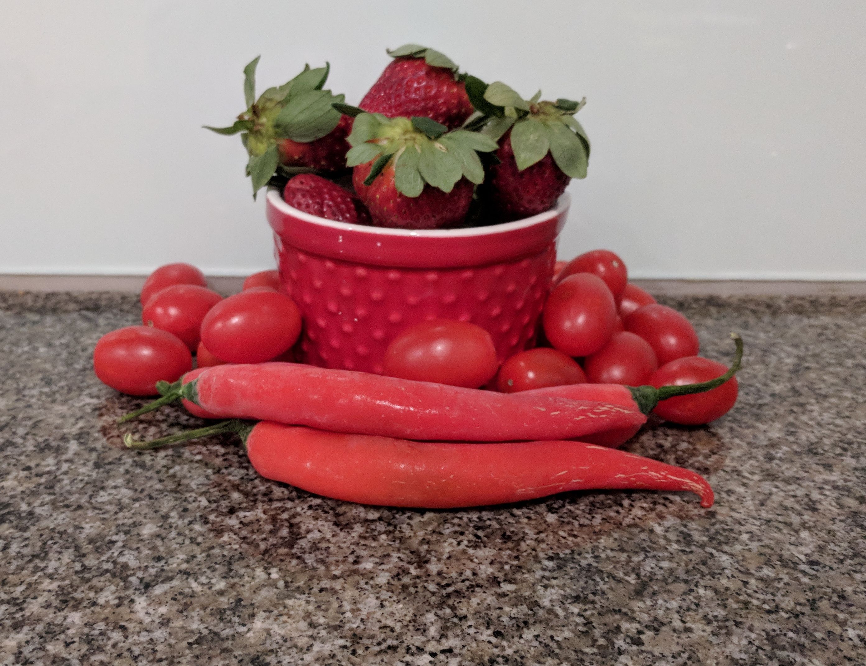 Red Fruits And Vegetables Bunch