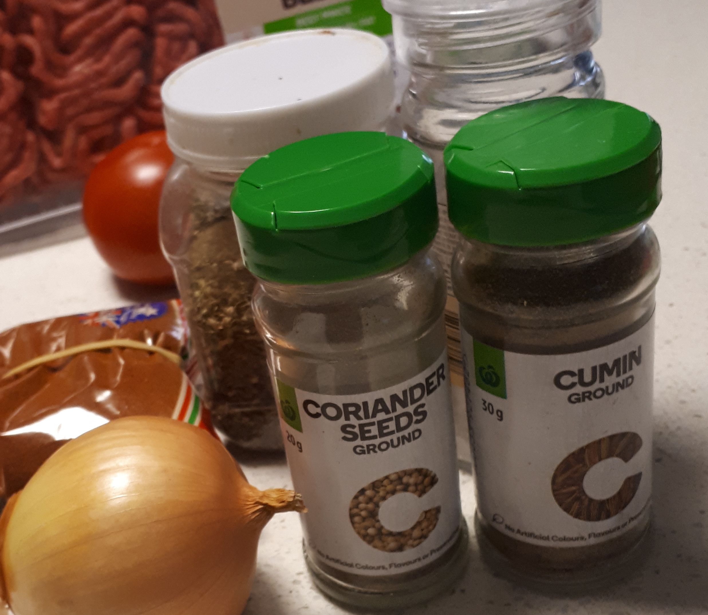 Homemade mexican style spice mix bunch