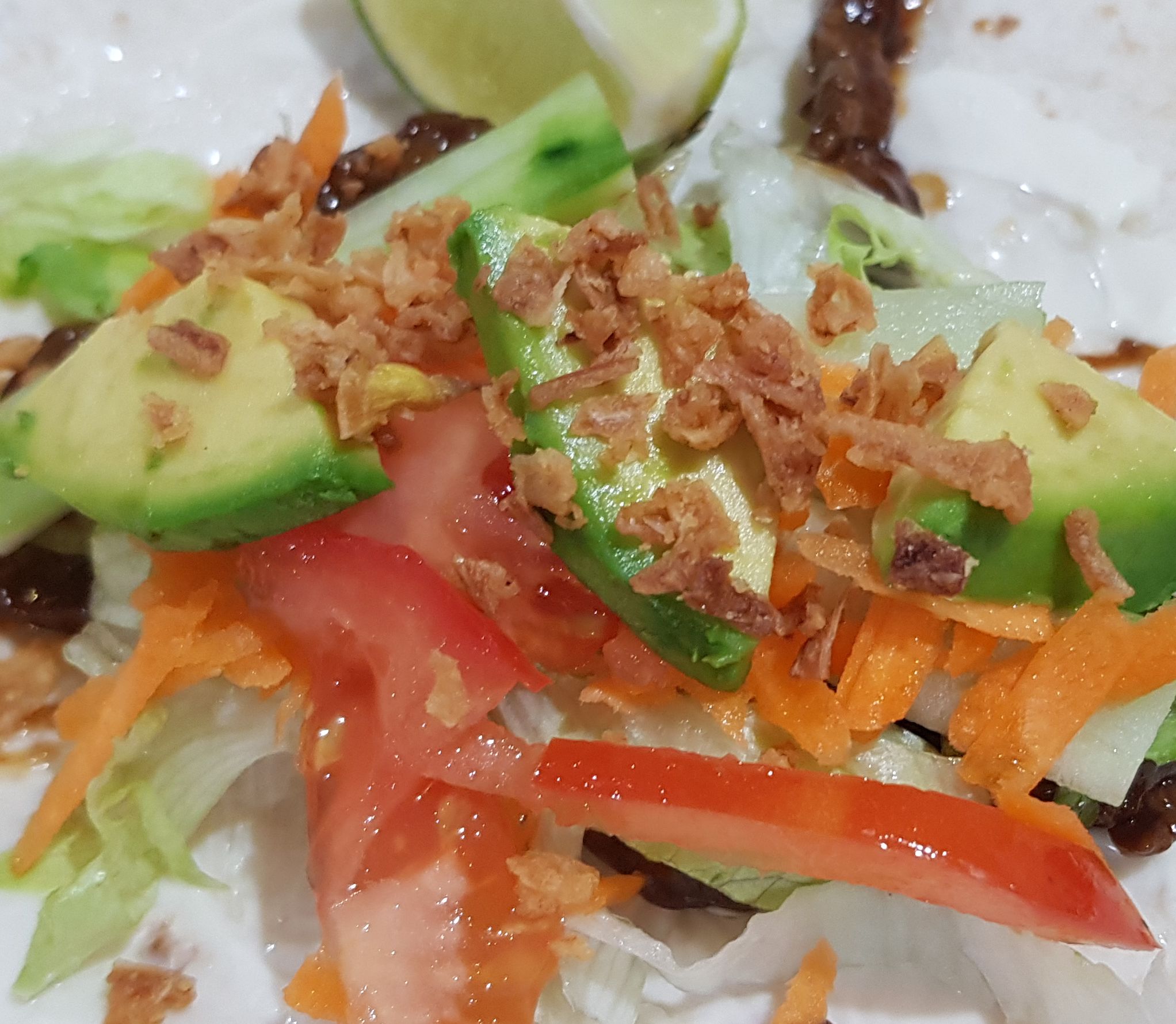 Beef strip salad wraps with a lime twist bunch