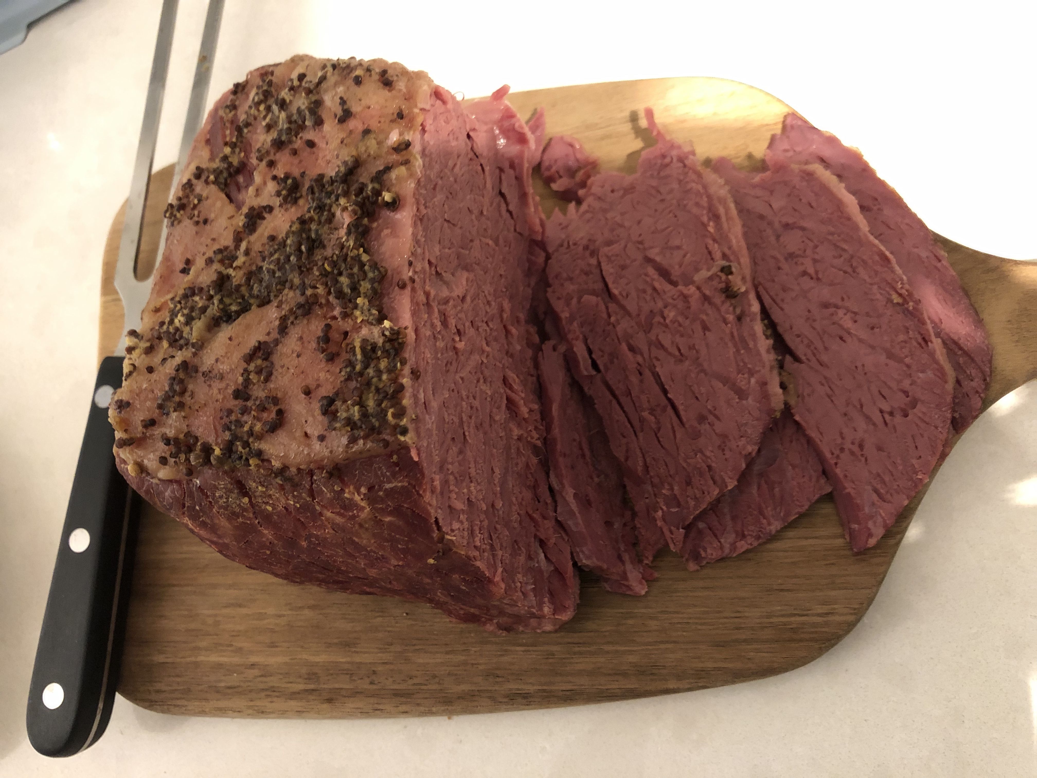 Slow cooker corned beef silverside bunch