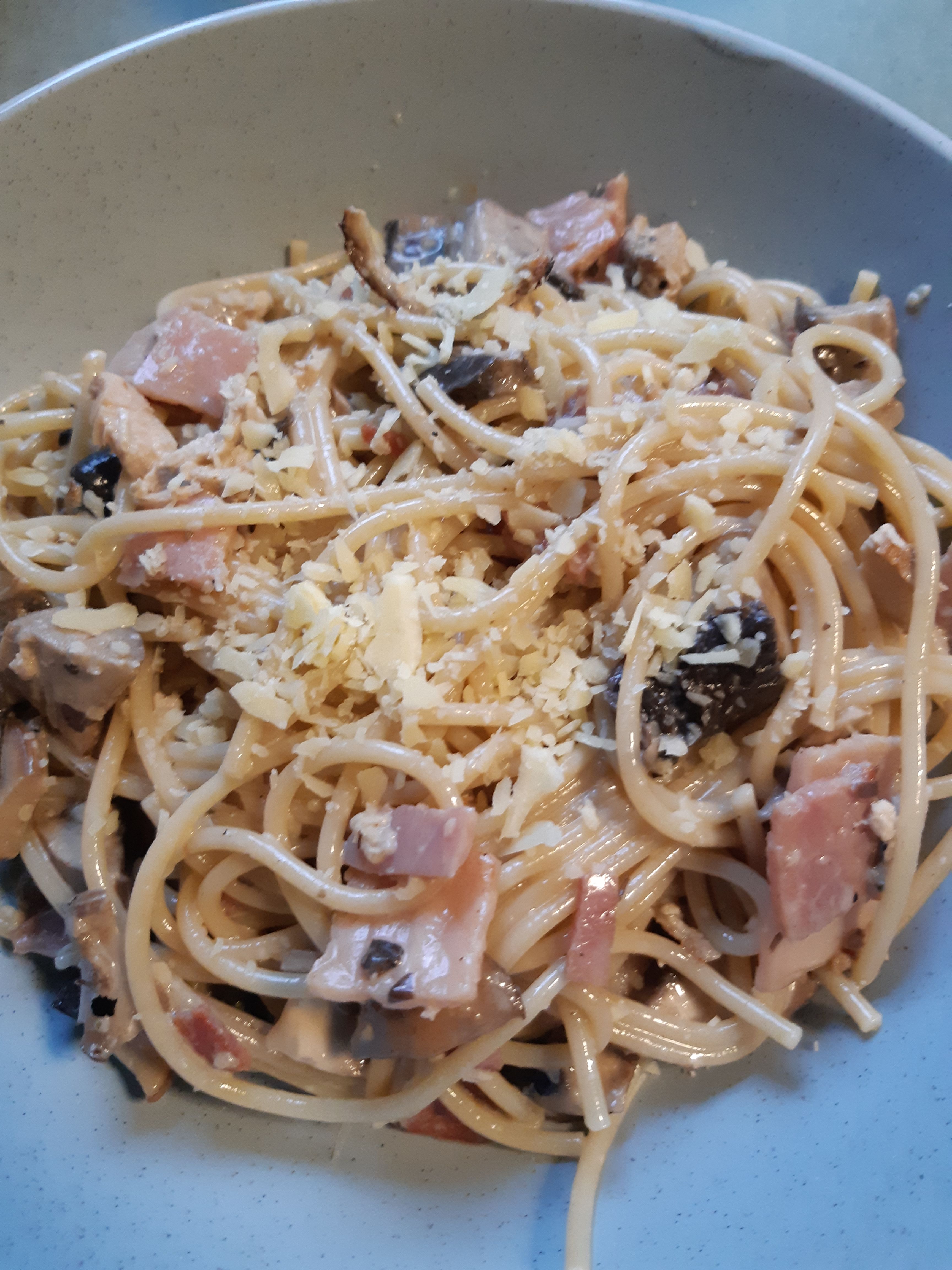 Cheats low fat Carbonara bunch