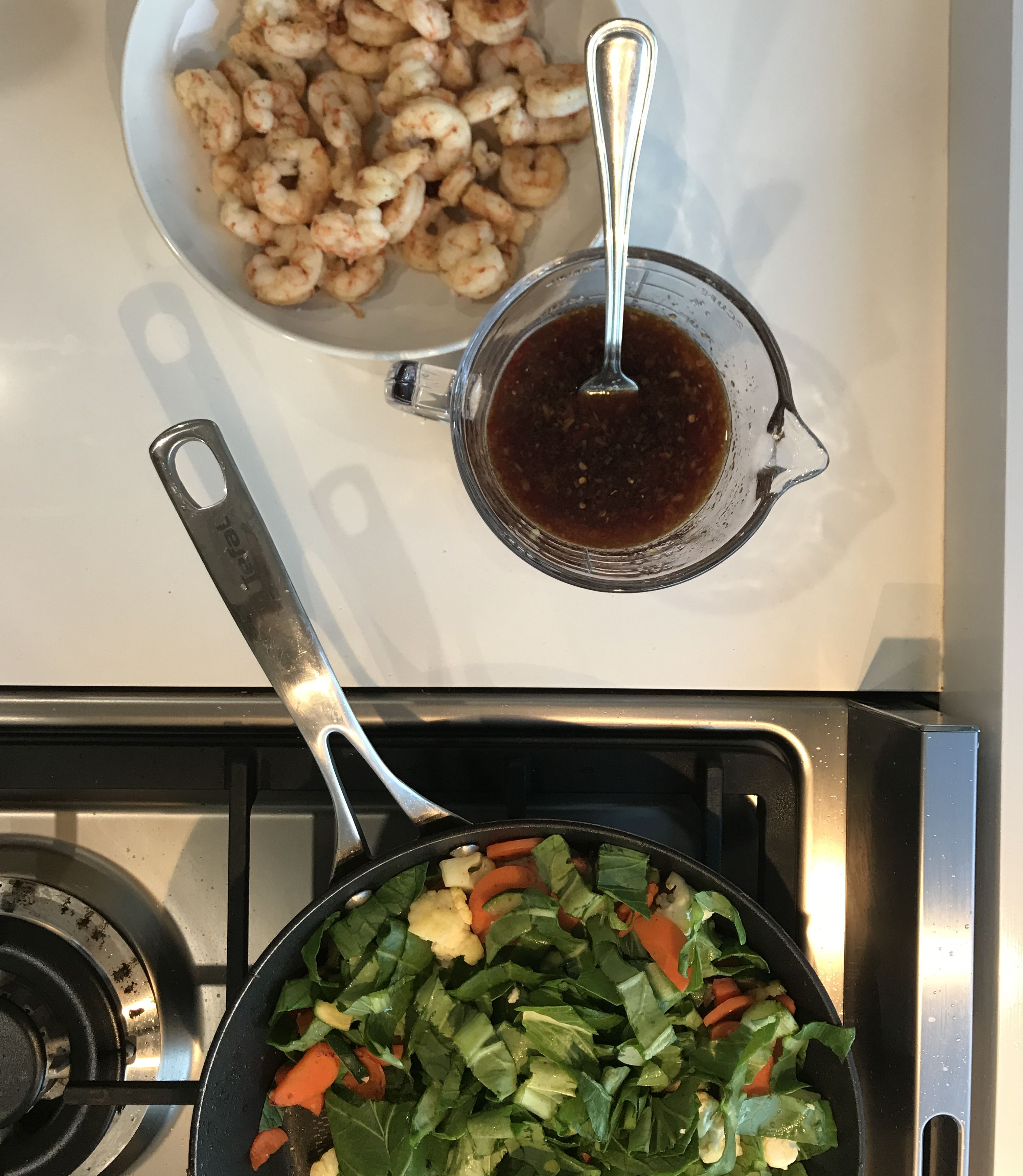 Honey Garlic Prawn Stir Fry bunch