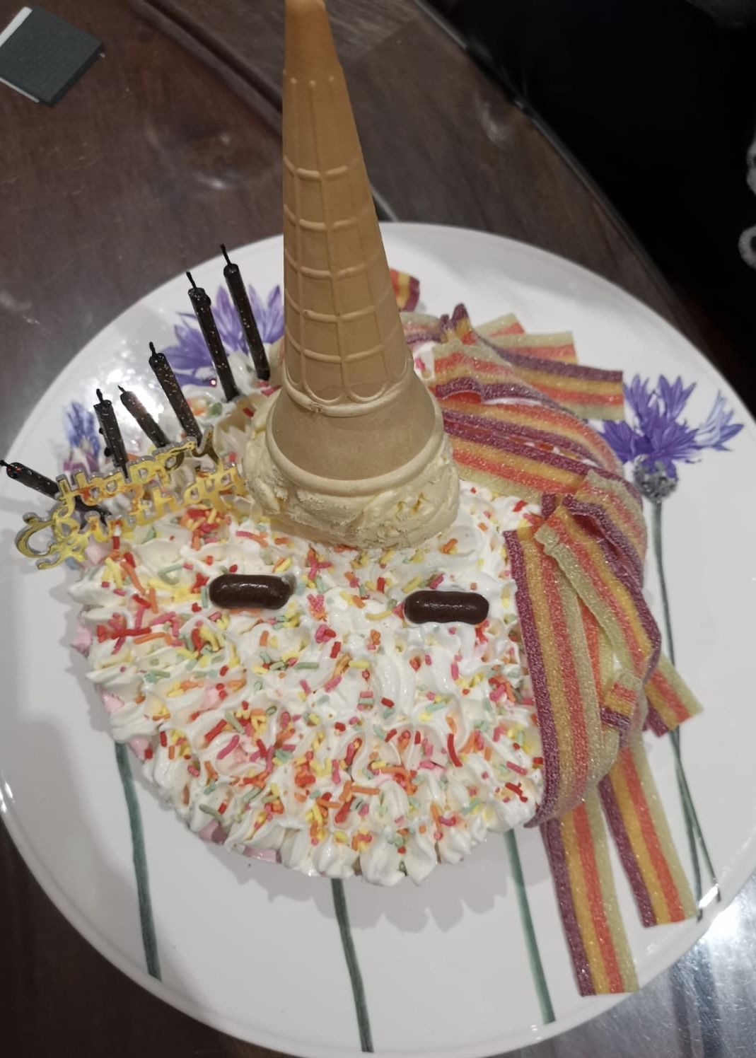 Unicorn ice cream cake bunch