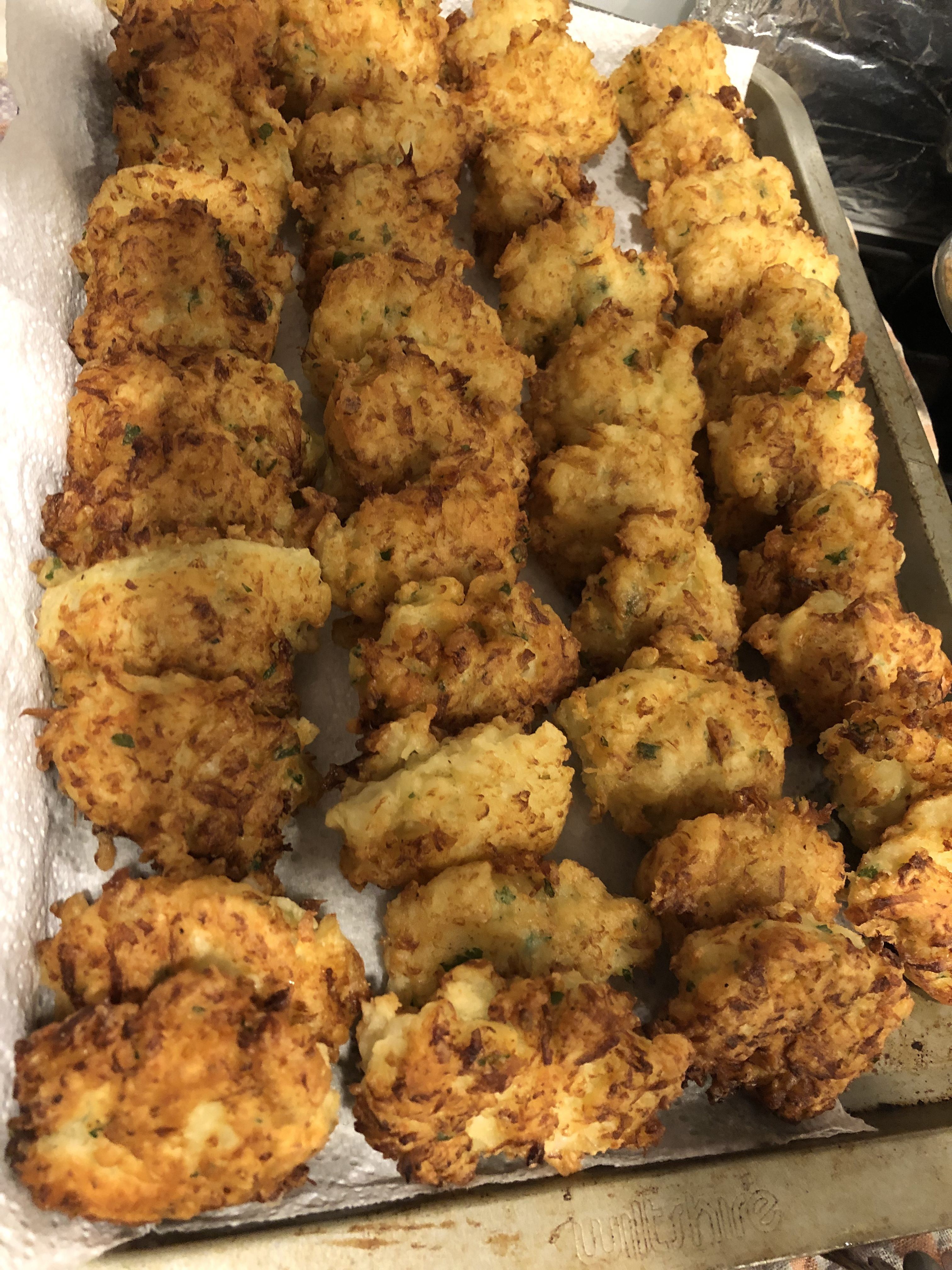 Cauliflower fritters bunch