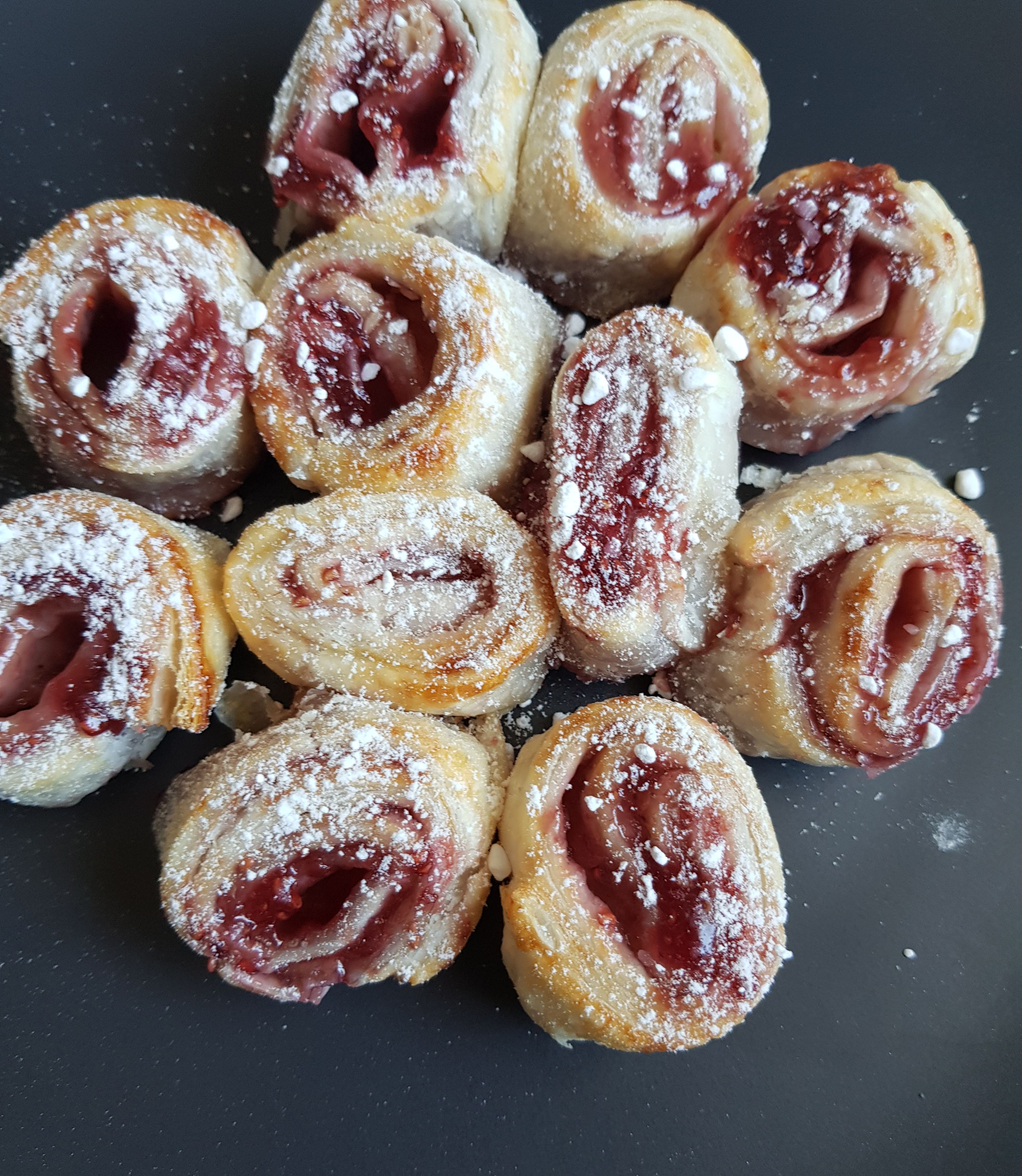 Raspberry Jam Puff Pastry Scrolls | bunch