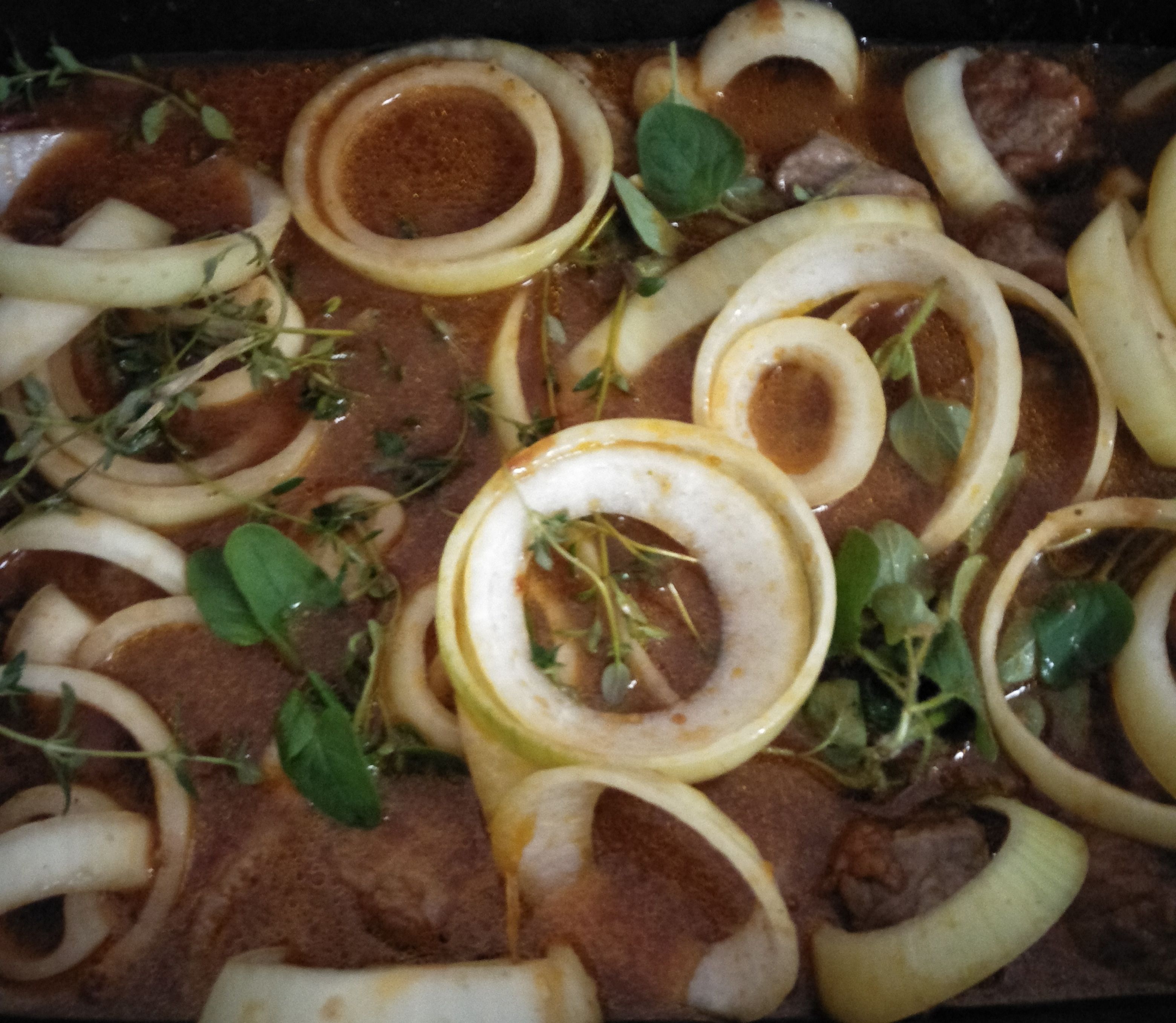 Gluten Free Braised Steak and Onions (slow cooker) bunch