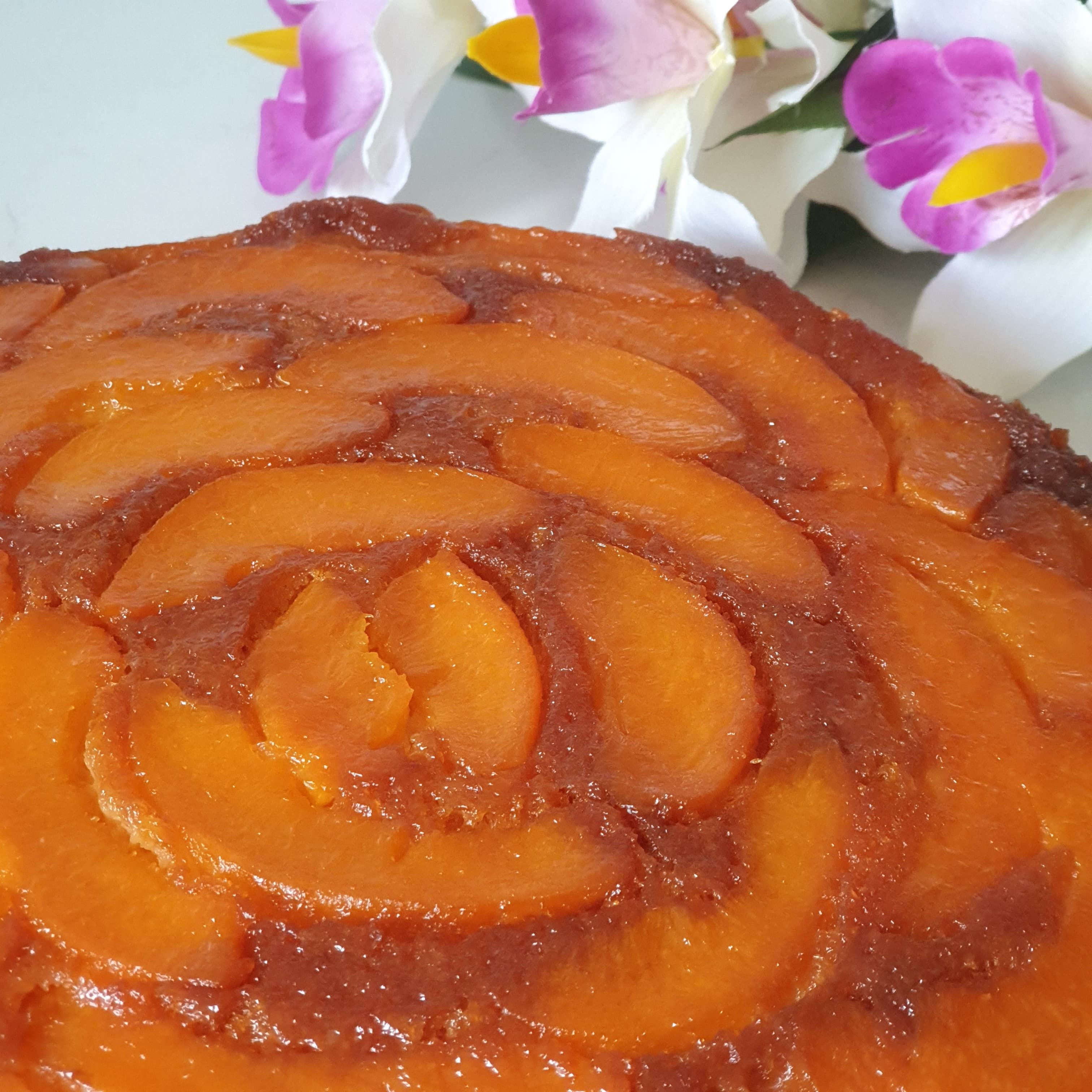 Upside down peach cake | bunch