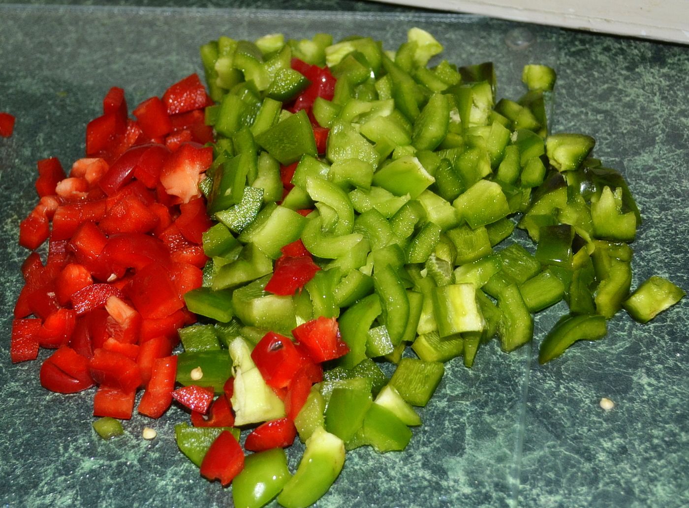 How to freeze fresh capsicum. bunch