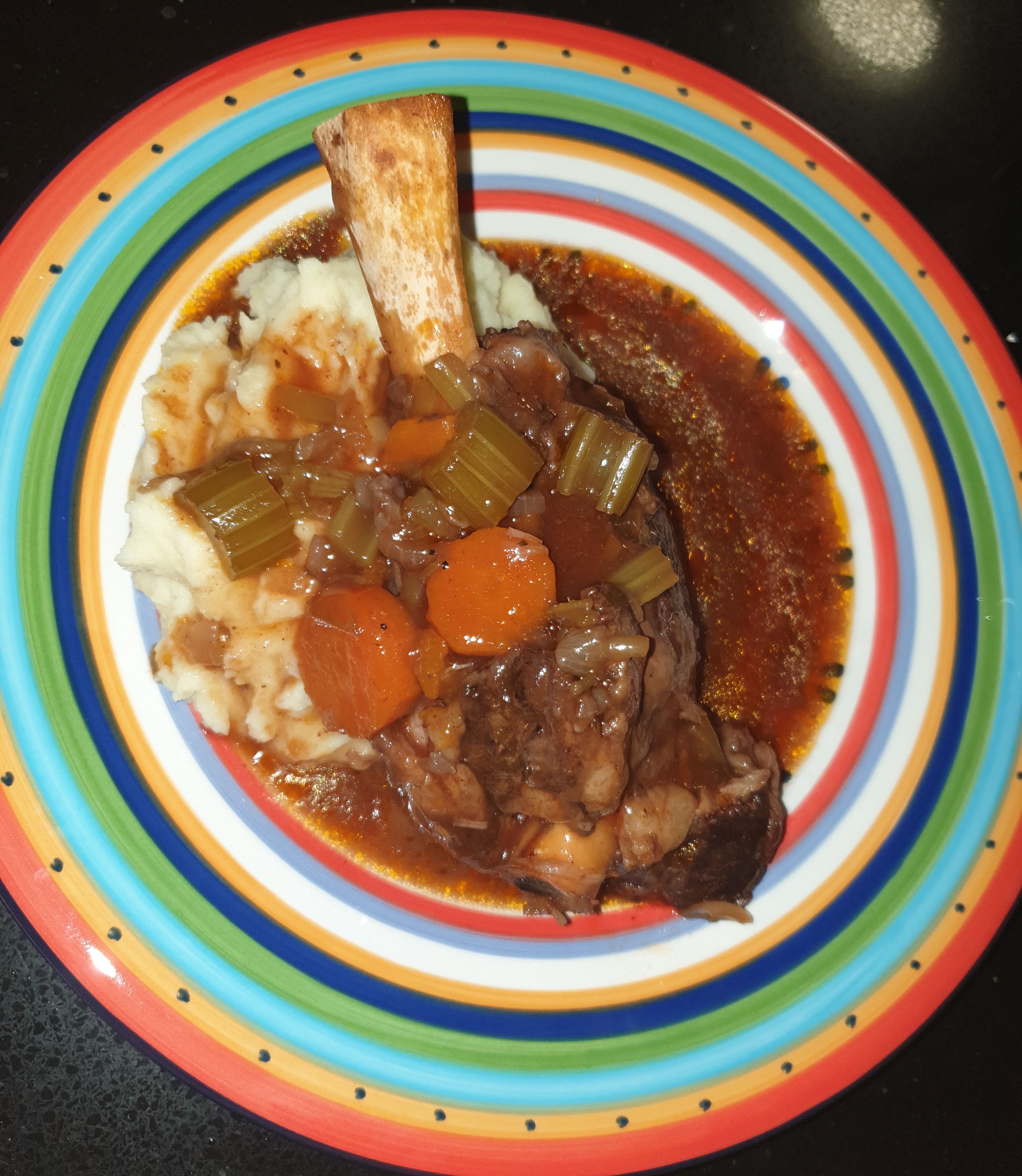 Slow Cooked Lamb Shanks in Red Wine Sauce bunch