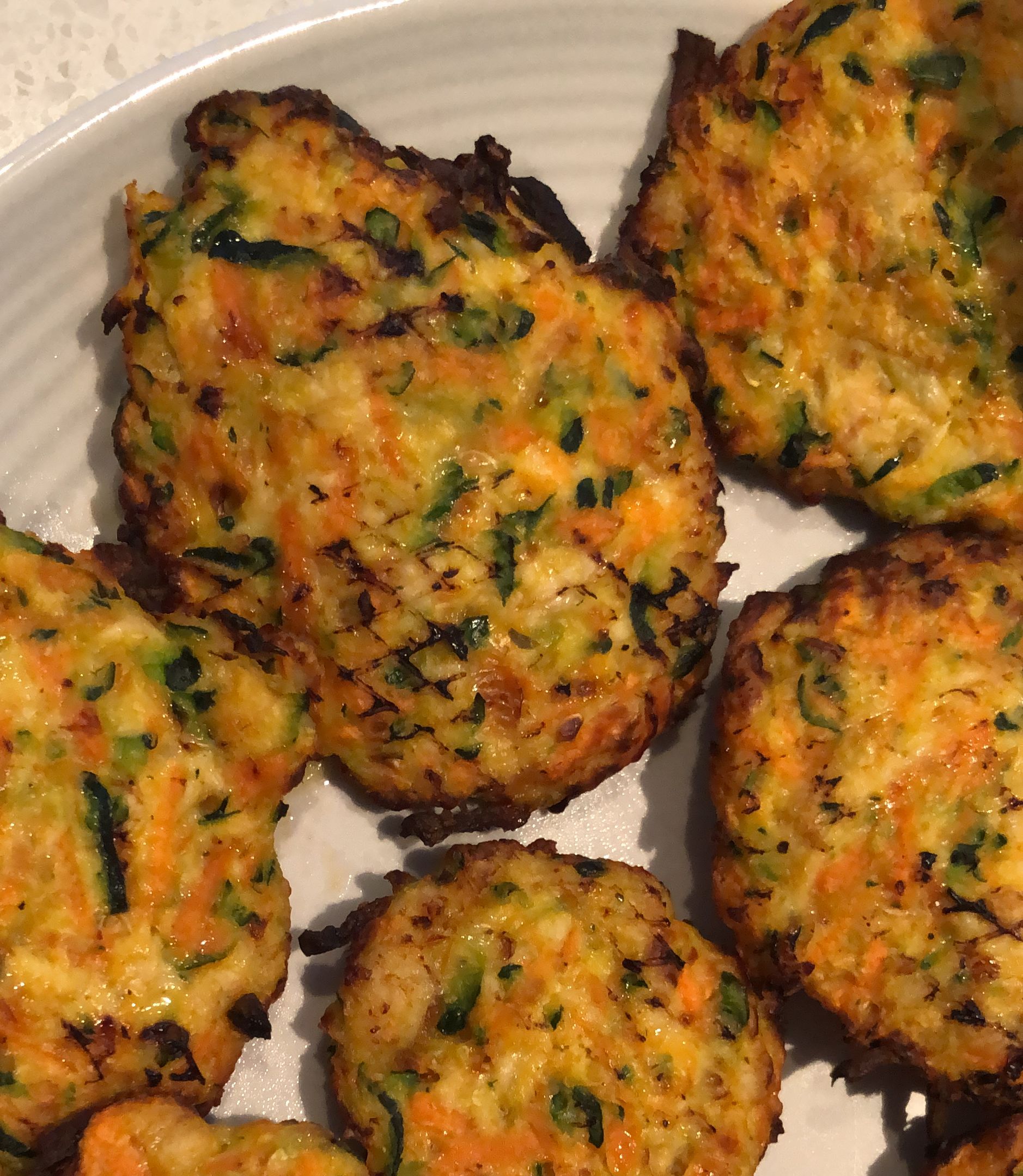 Zucchini chicken airfryer fritters bunch