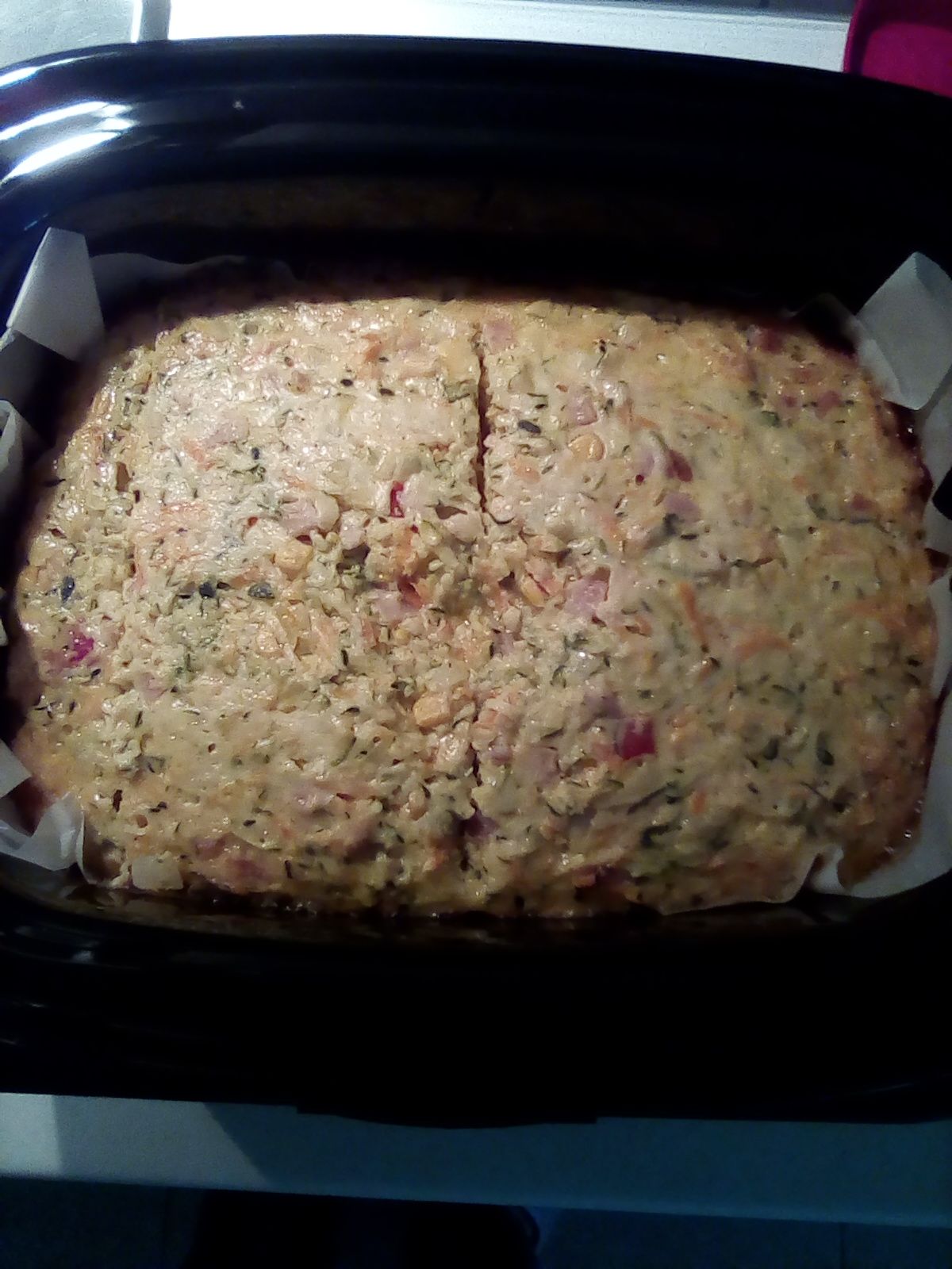 Slow cooker zucchini slice bunch