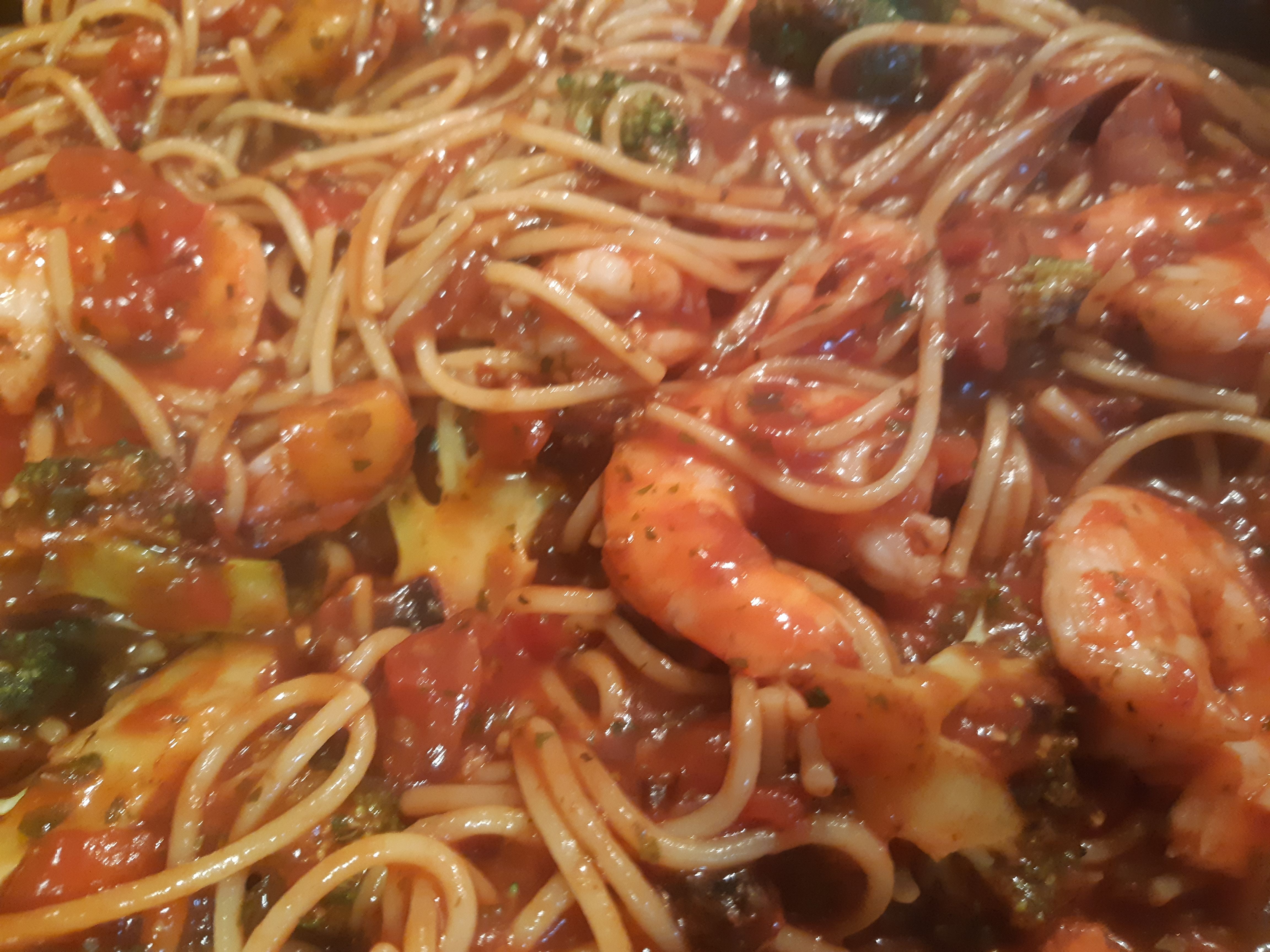 Prawn, Chorizo and Broccoli Pasta bunch