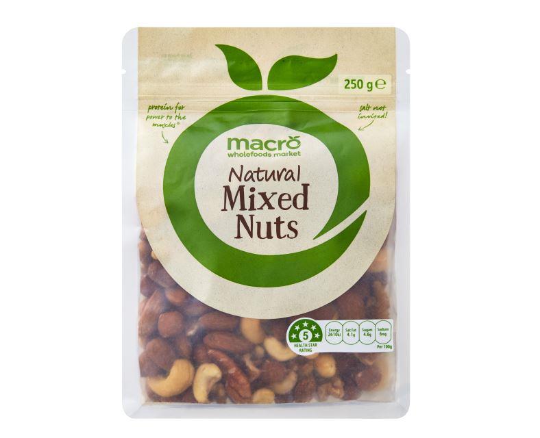 Macro Mixed Nuts Natural 250g bunch