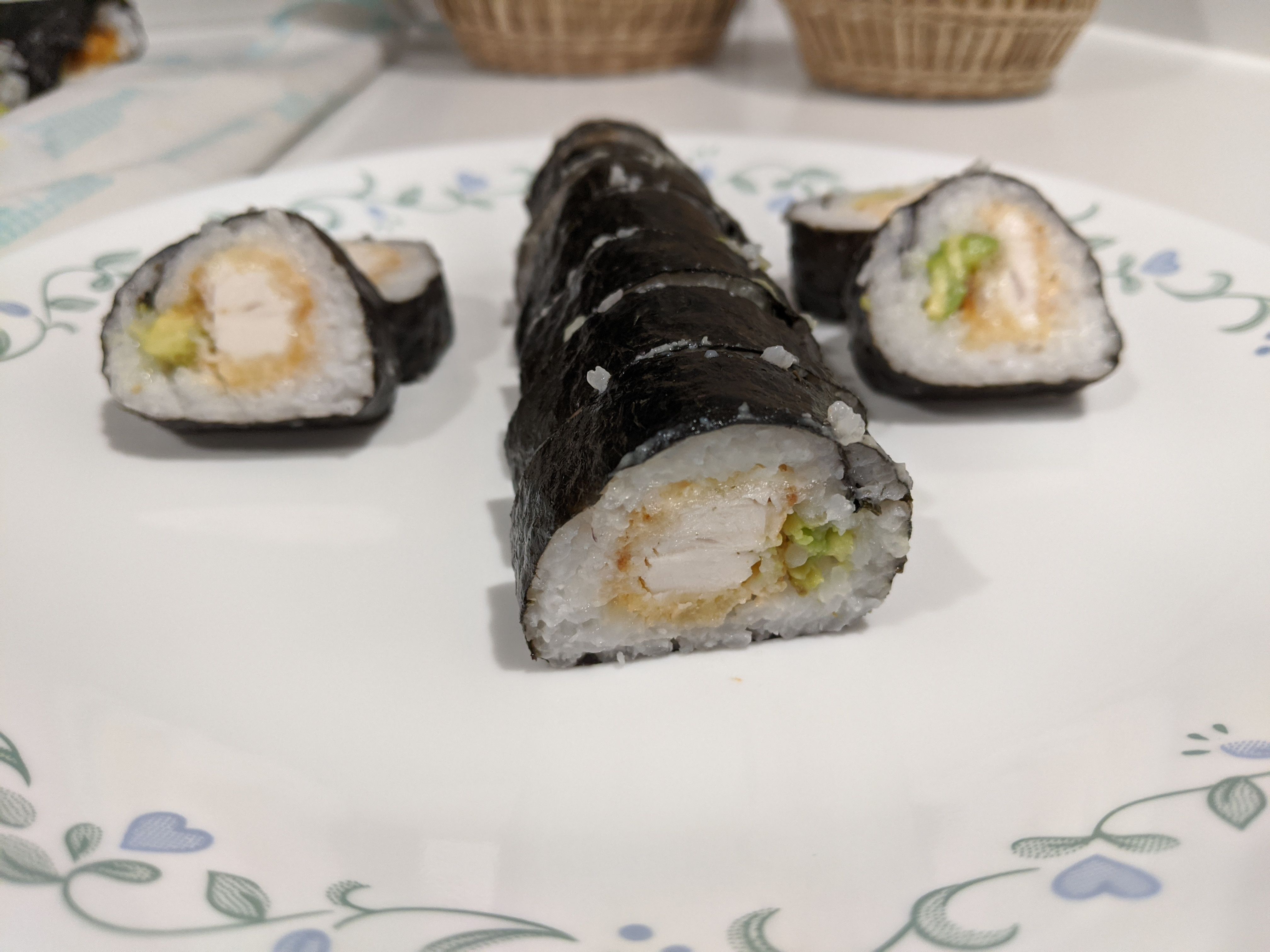 Chicken & avocado sushi | bunch