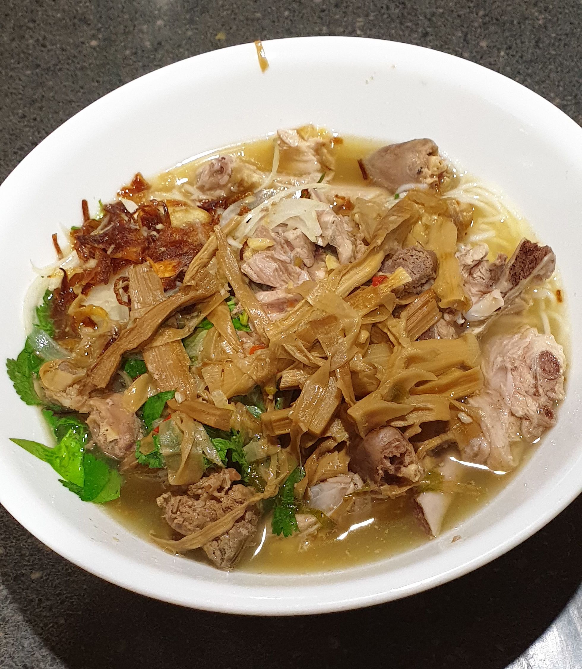 Vermicelli Duck Soup with Dry Bamboo Shoots bunch