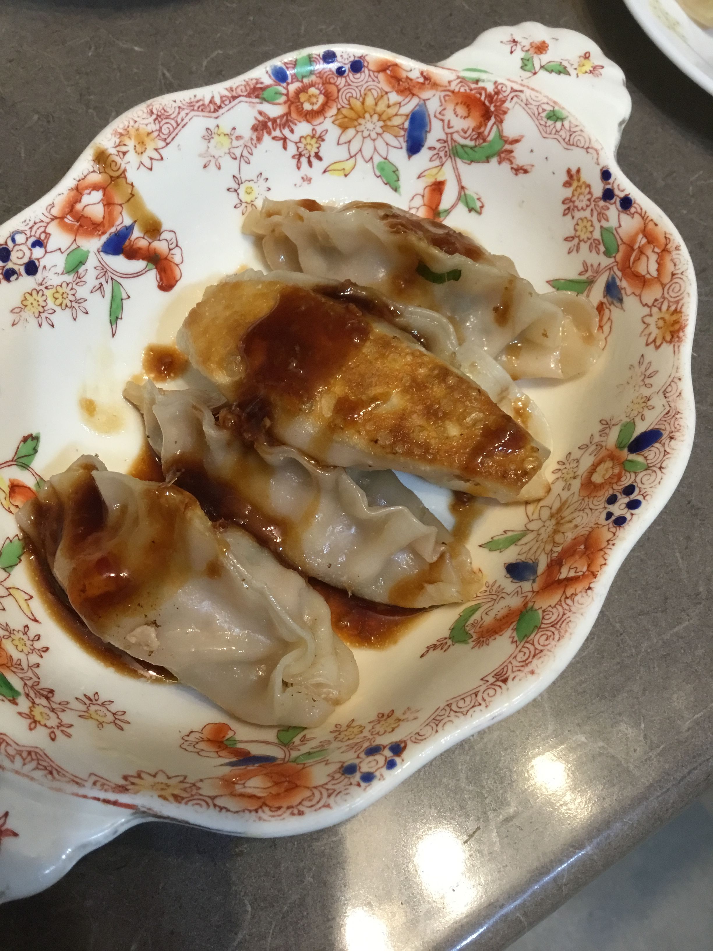 Turkey and ginger Pan fried / steamed dumplings bunch