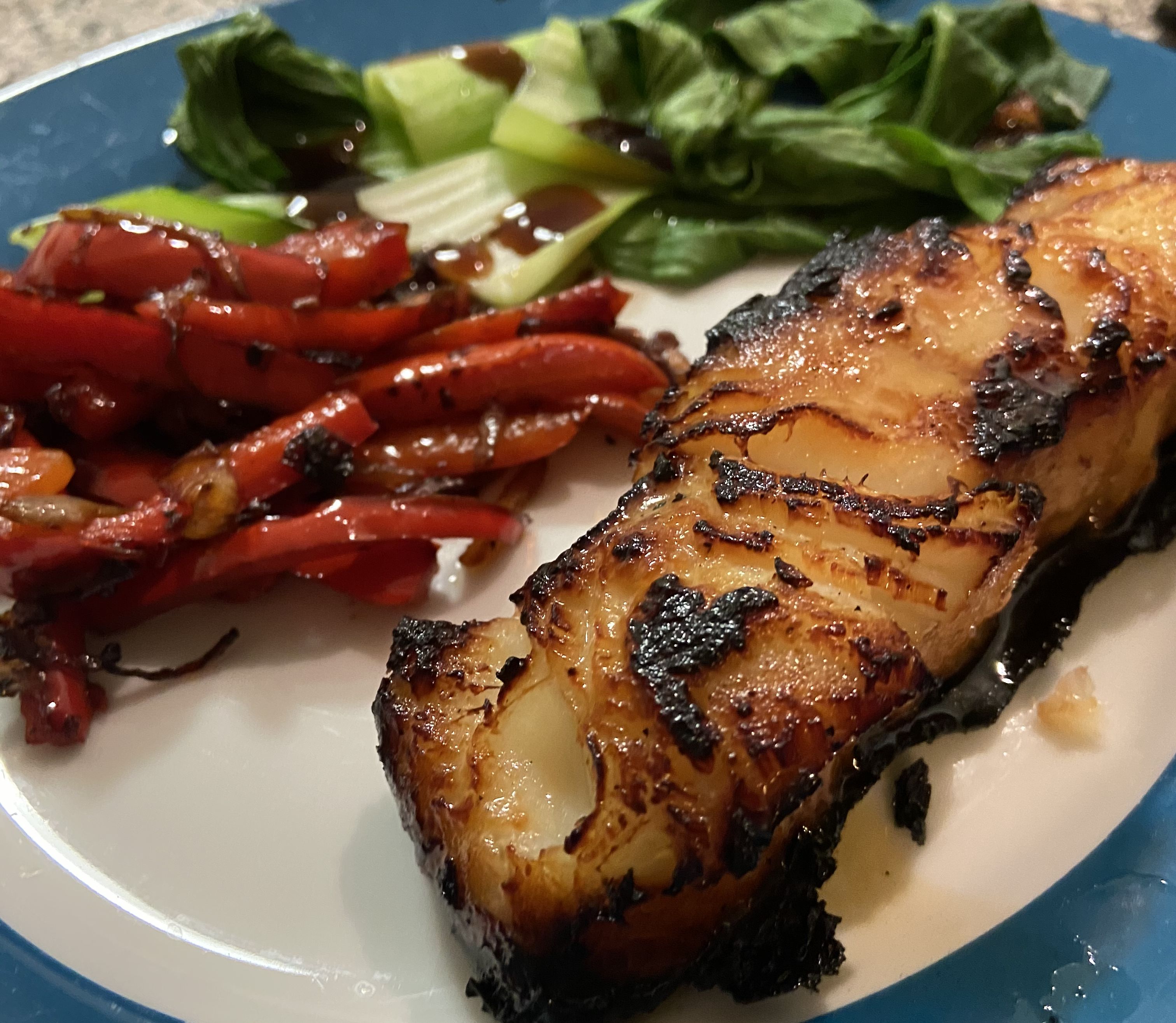 Miso glazed toothfish bunch