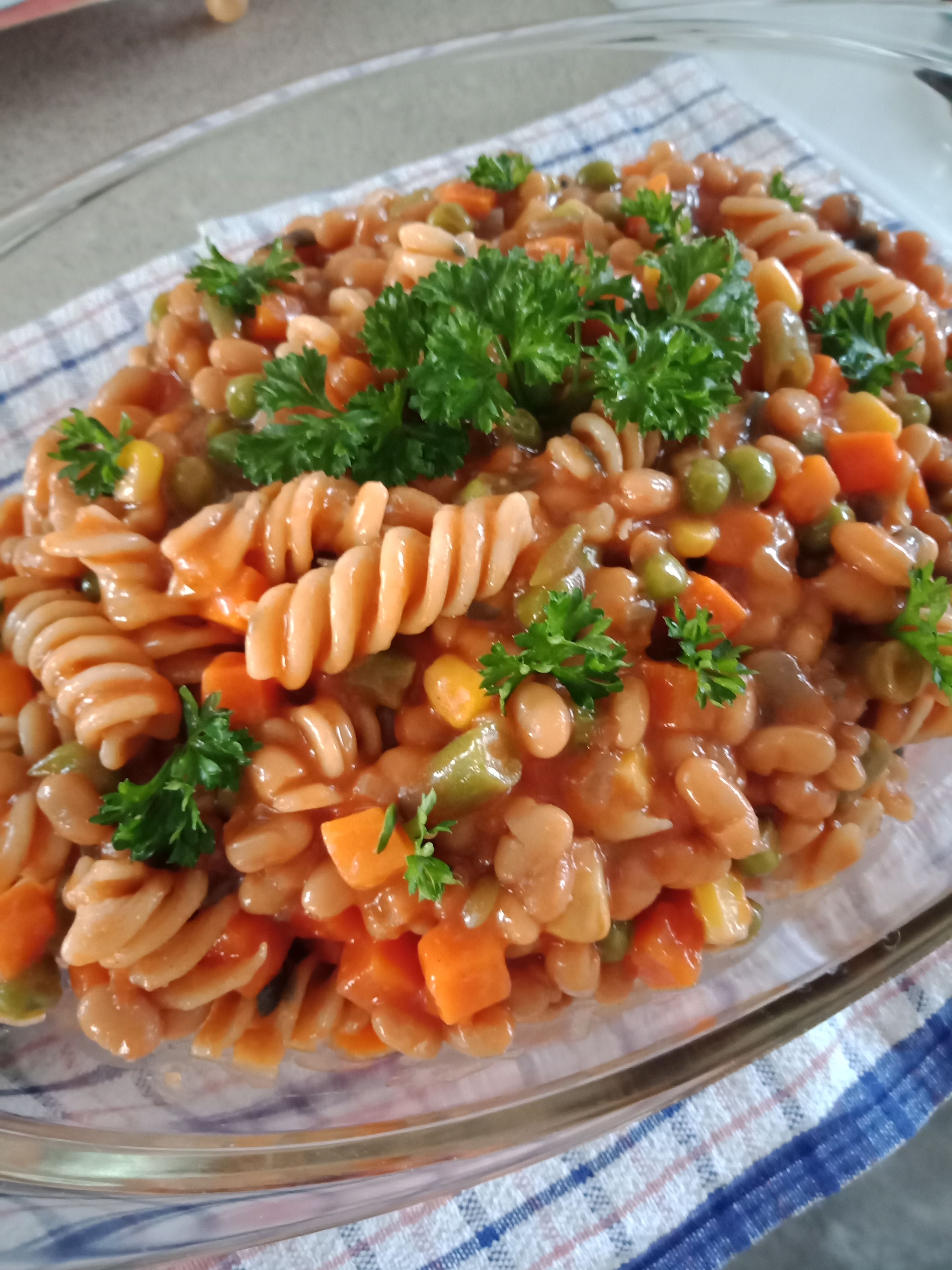 Pasta Baked Beans bunch