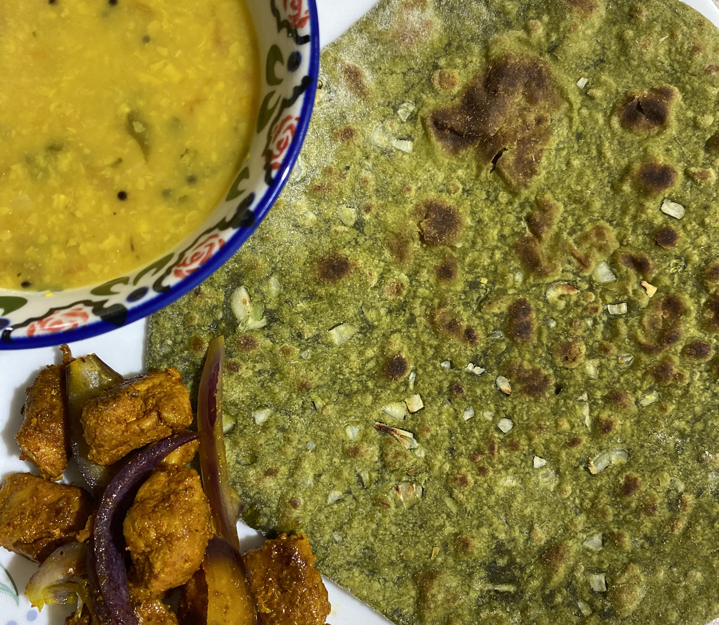 Spinach Roni Spinach roti | bunch