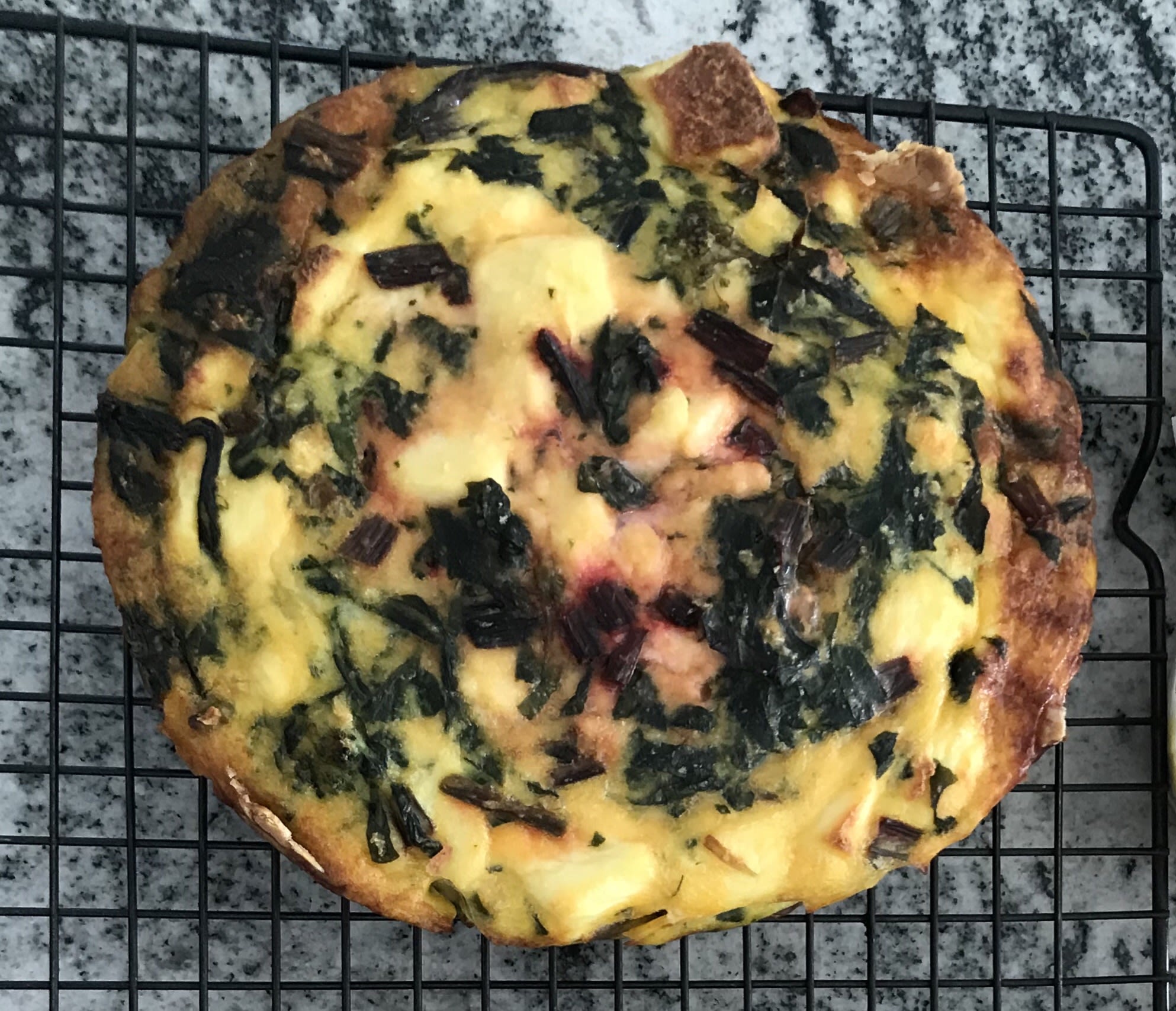 Beetroot leaf & Ricotta quiche bunch