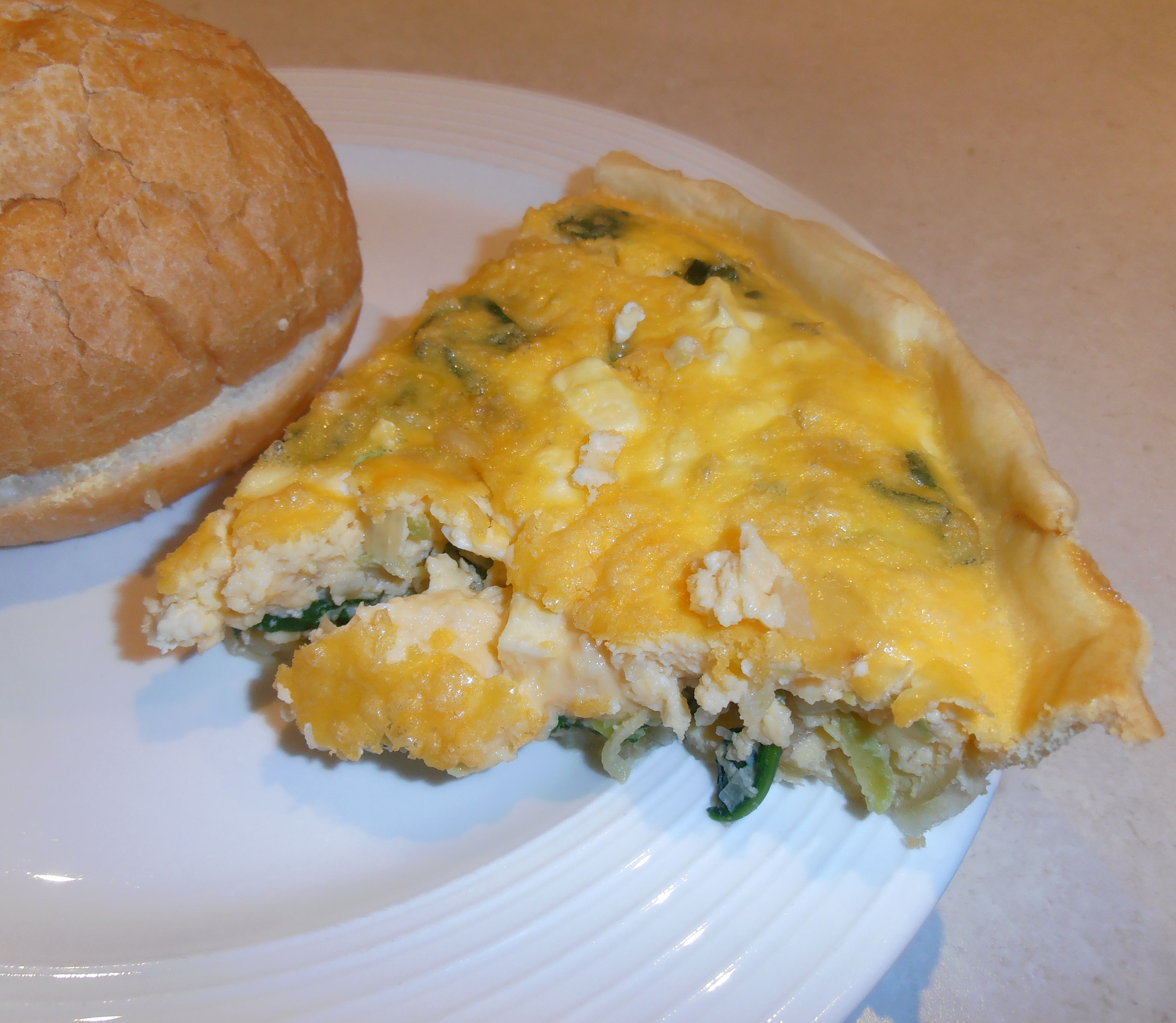 Spinach and Zucchini Quiche bunch