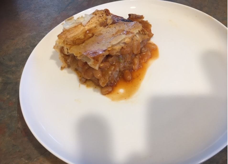 Sausage and Baked Bean Pie bunch