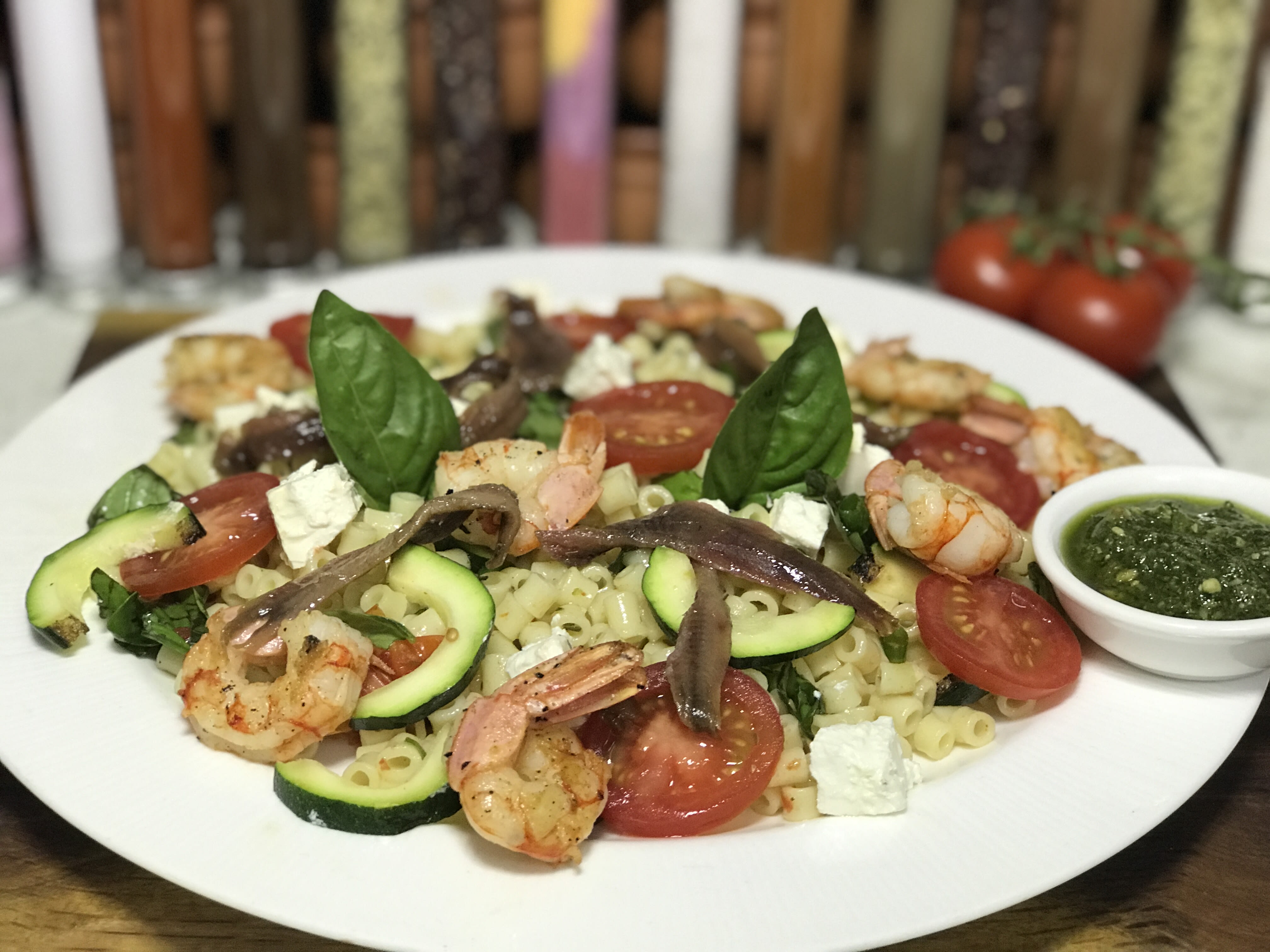 Garlic prawn pasta salad or base | bunch