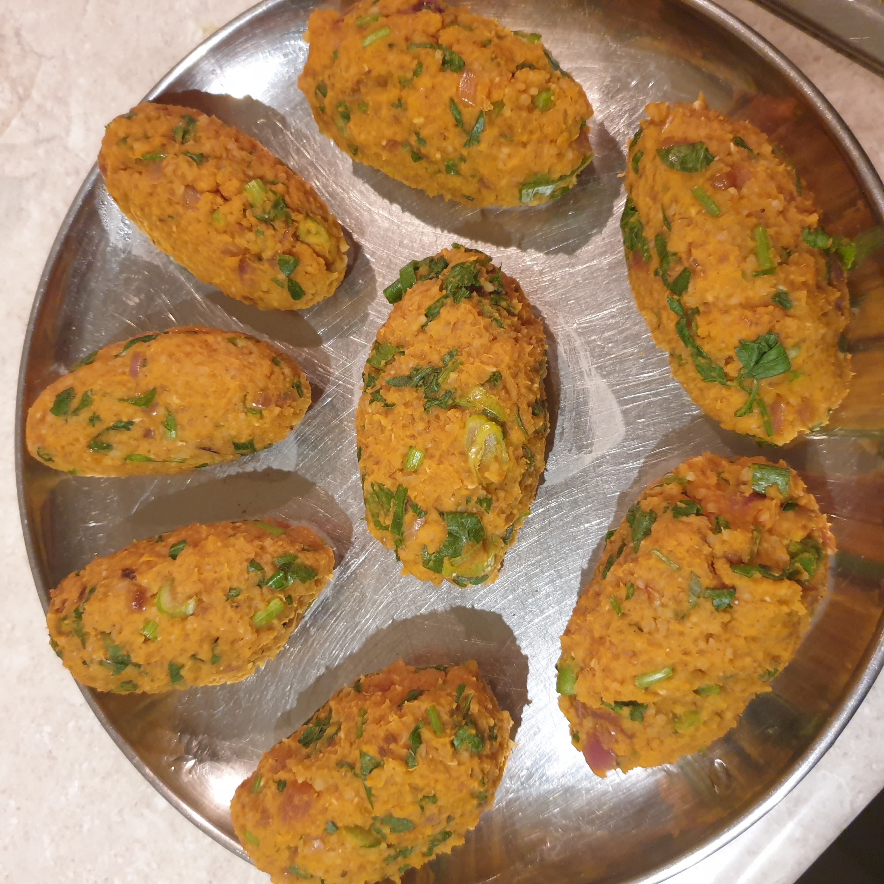 Red lentil kofte bunch