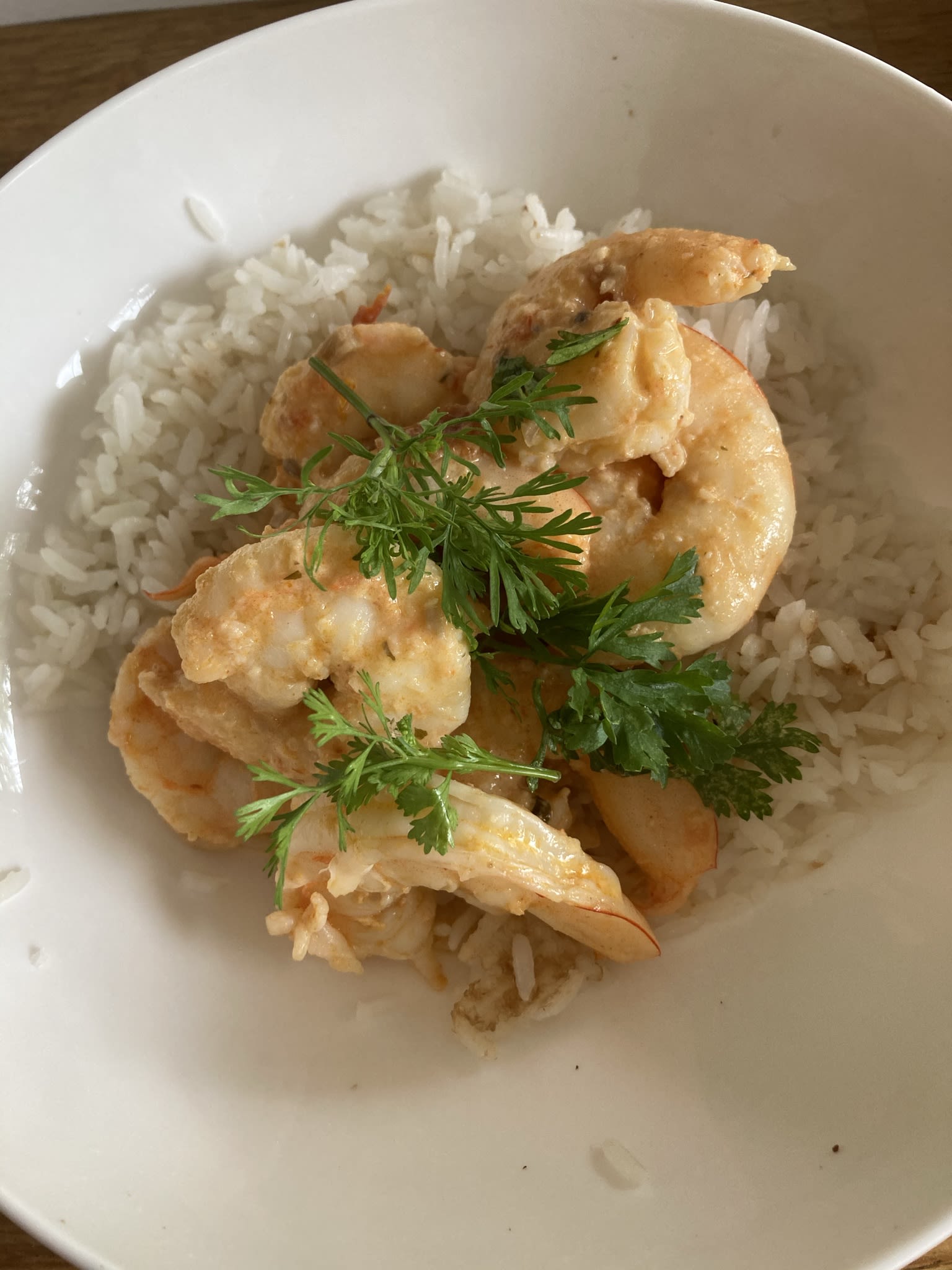 Creamy Garlic Prawns with Asian Rice | bunch