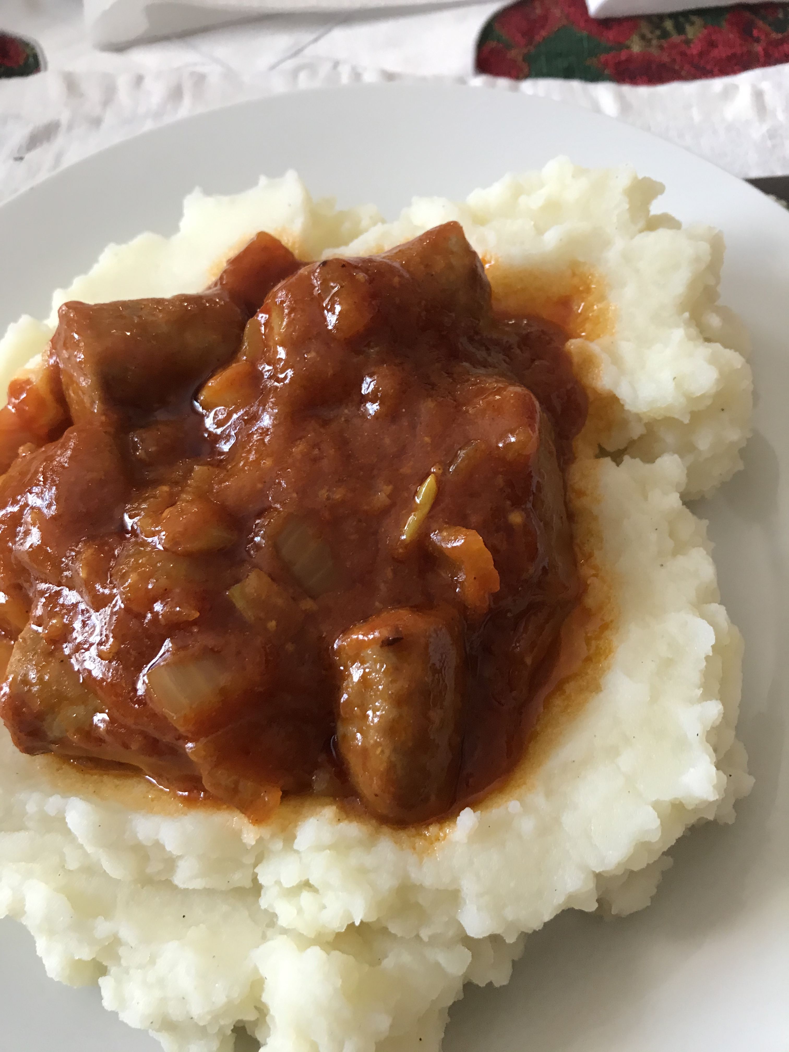 Slow Cooker Devilled Sausages bunch