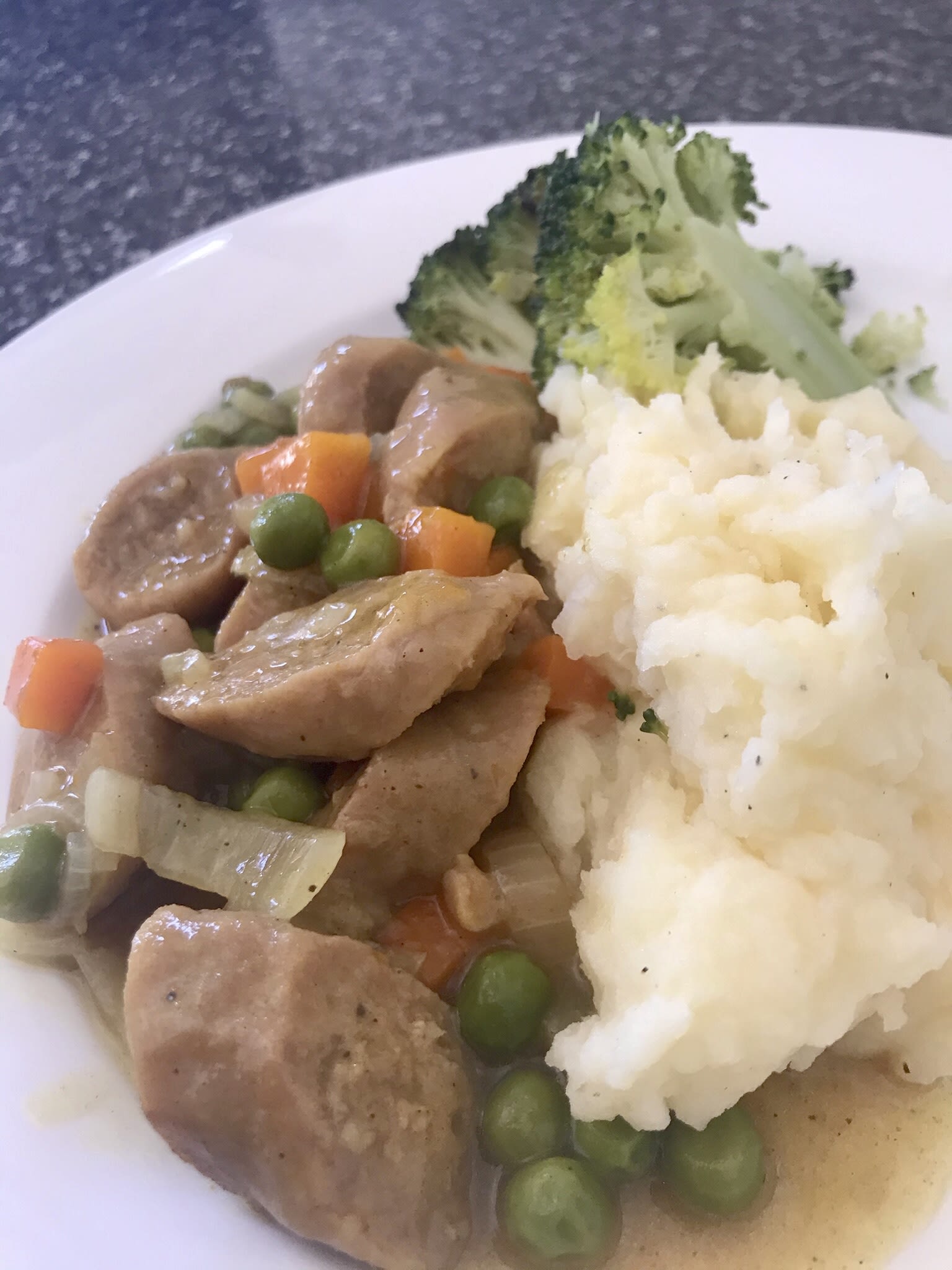 Slow Cooker Curried Sausages bunch