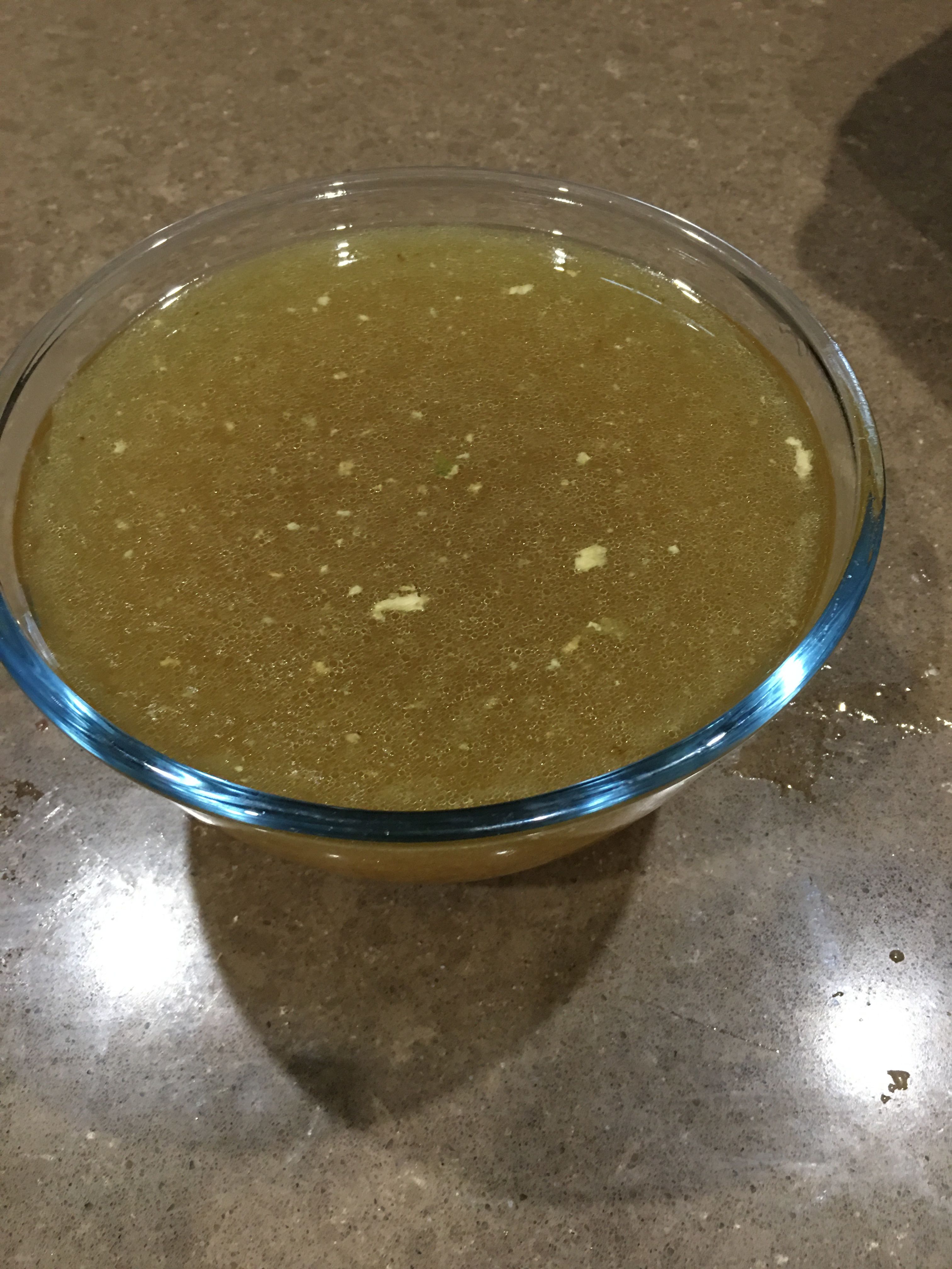 Slow cooked chicken stock bunch