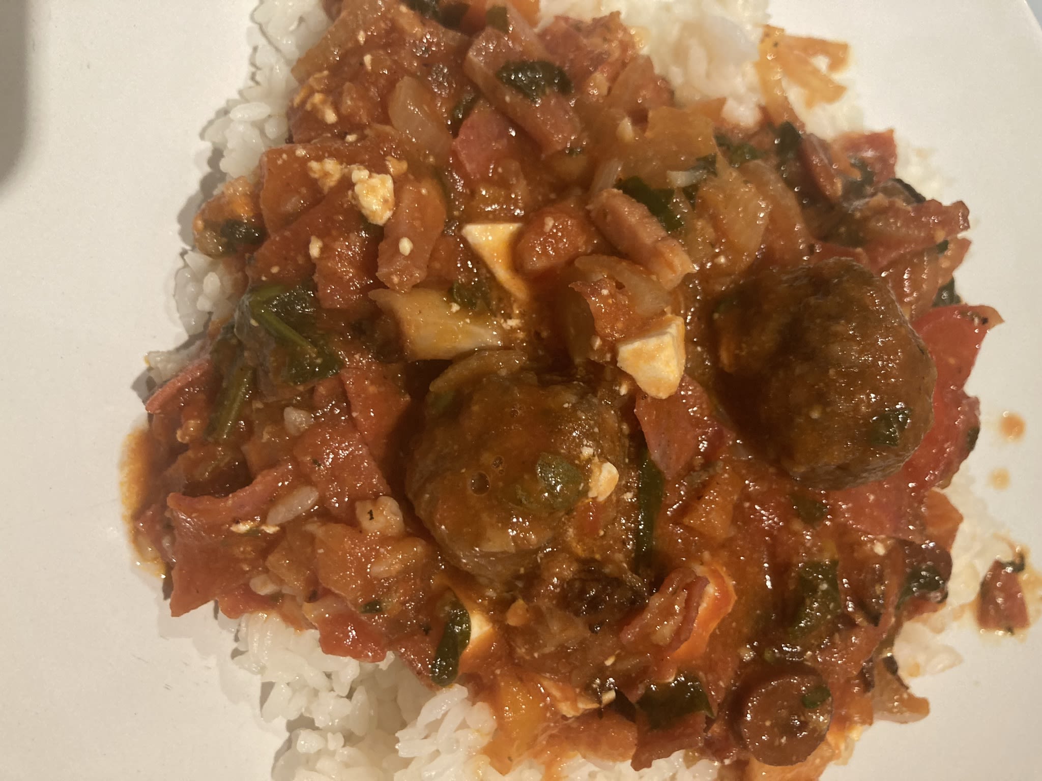 Saucy Meatballs on Rice | bunch