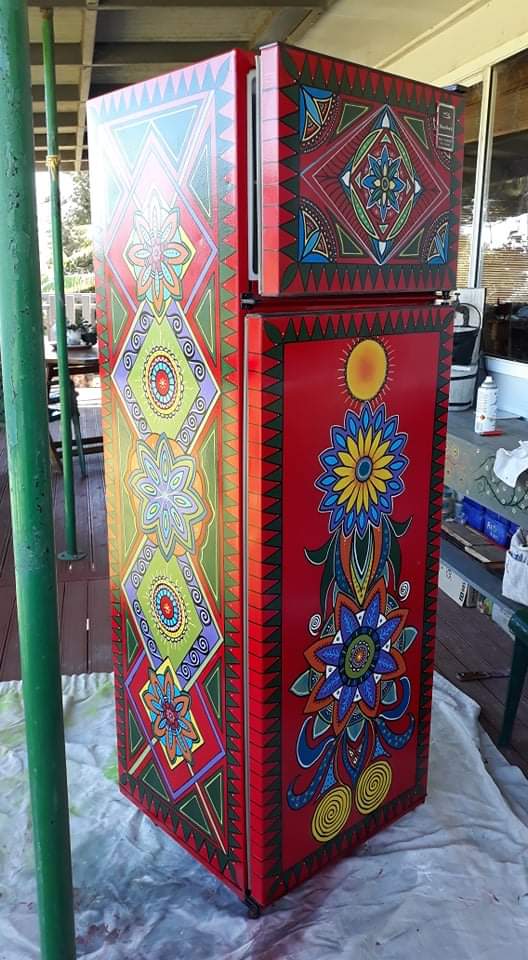 Repurposing an old fridge for storage bunch