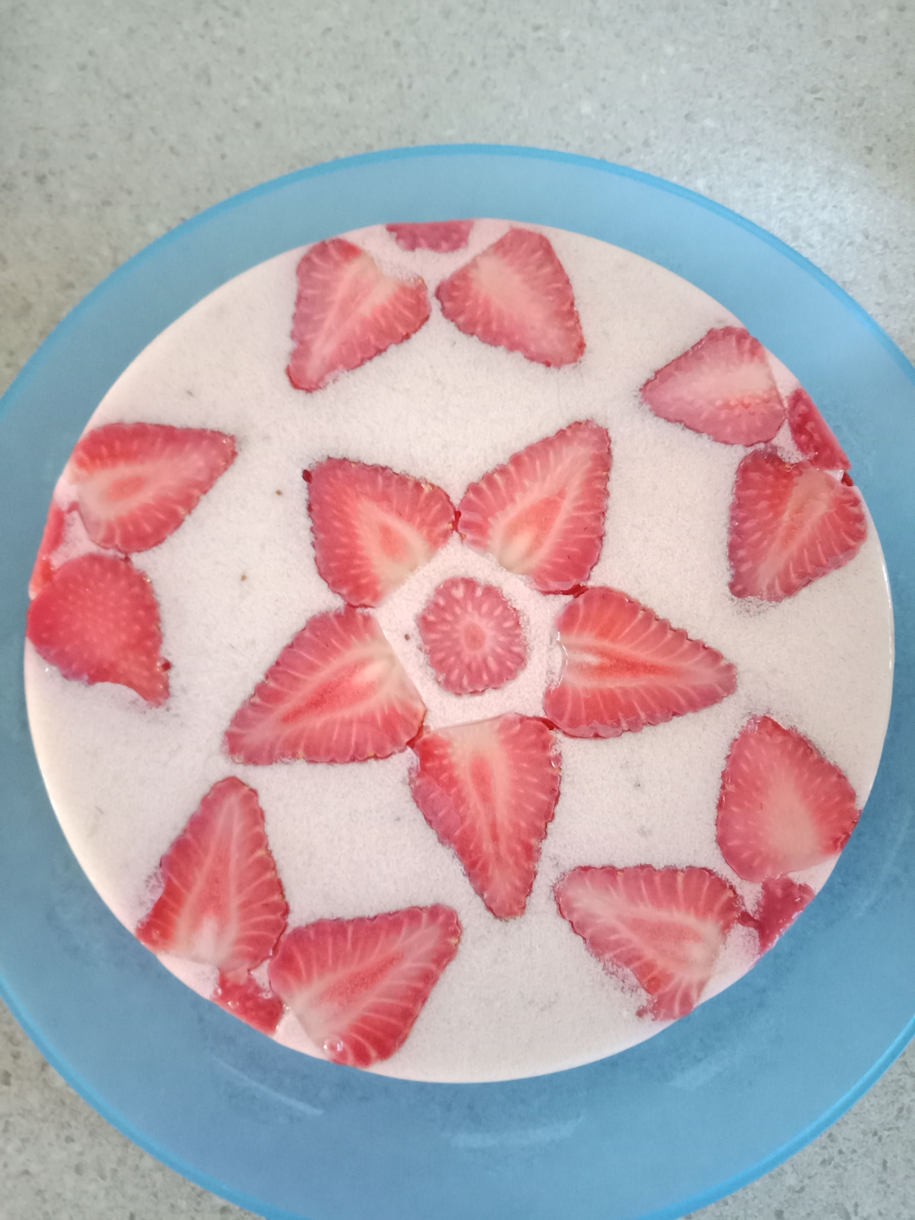 Strawberry yoghurt jelly bunch