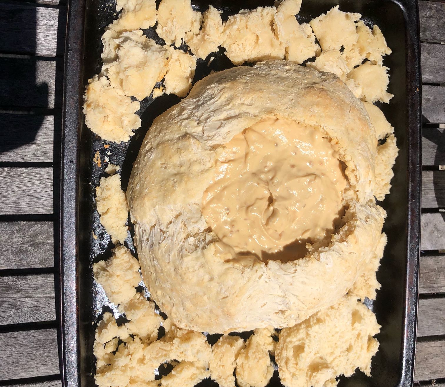 French Onion Dip Damper Cob Loaf bunch
